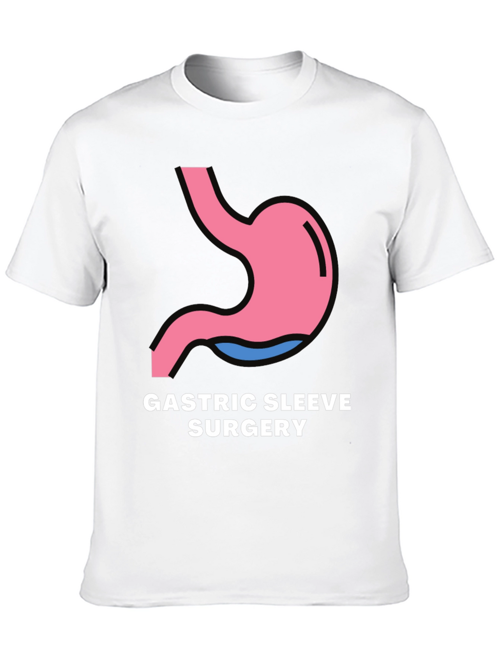 Gastric Sleeve Surgery Graphic Tee - Black T-Shirt