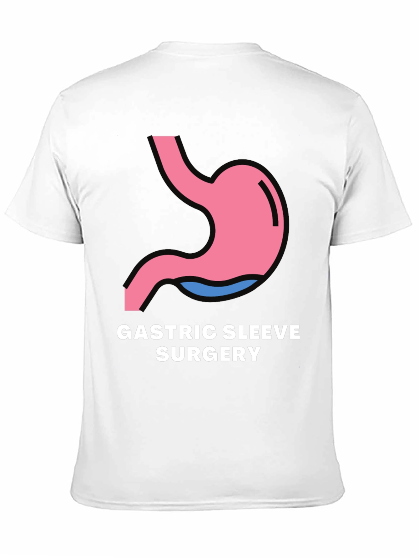Gastric Sleeve Surgery Graphic Tee - Black T-Shirt