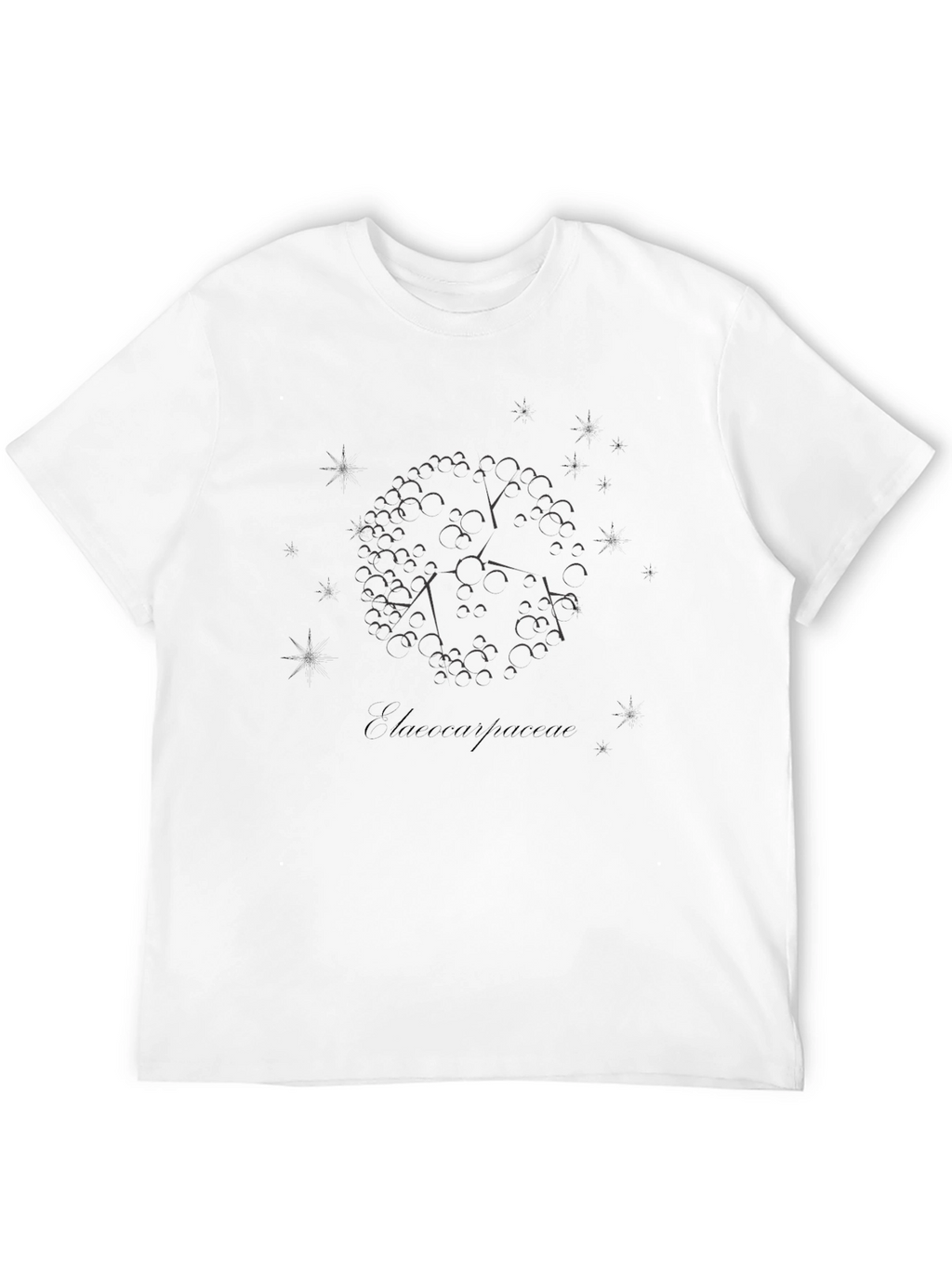 Abstract Botanical Black T-Shirt