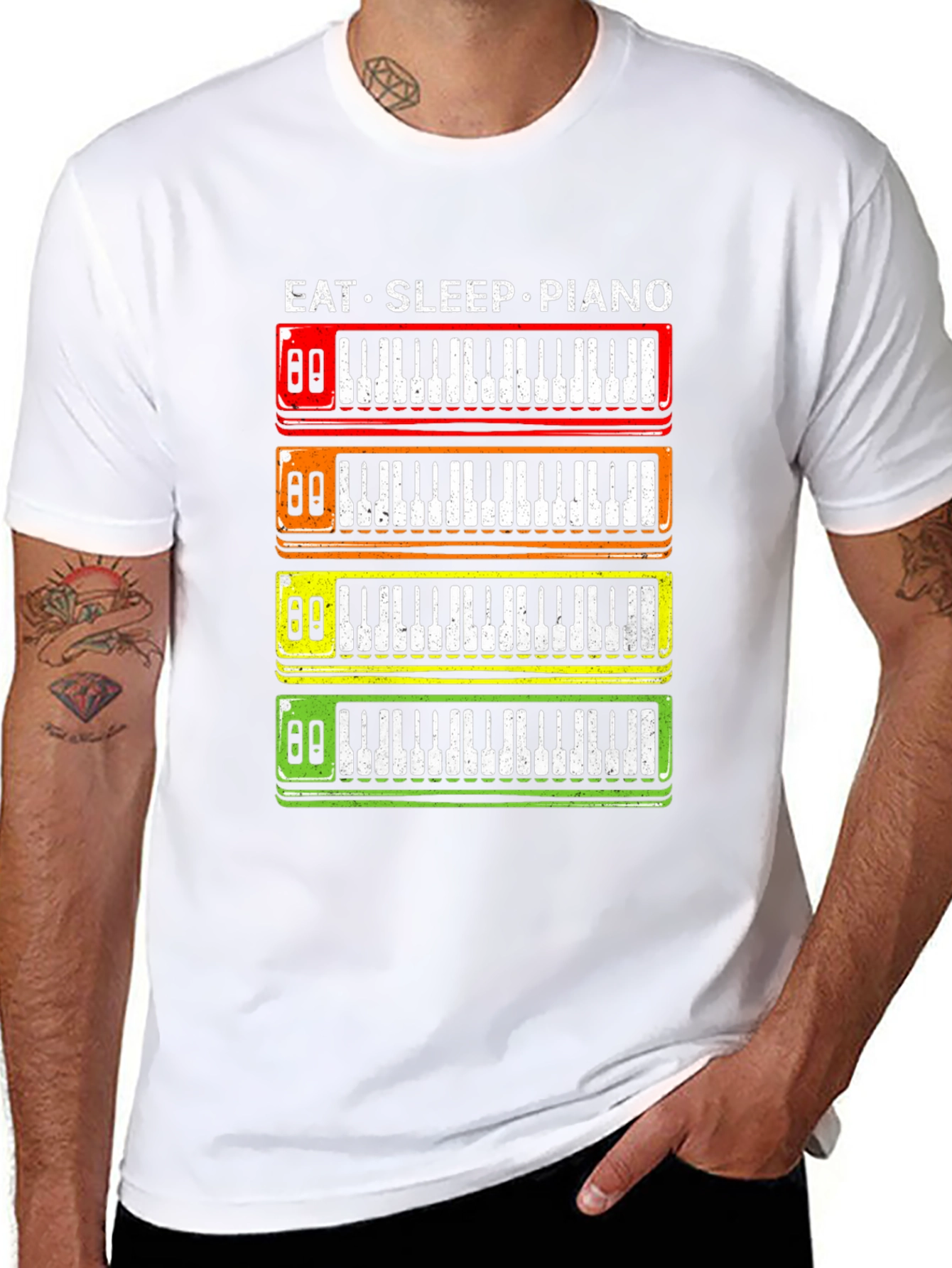 Eat Sleep Piano T-Shirt - Music Lover Tee