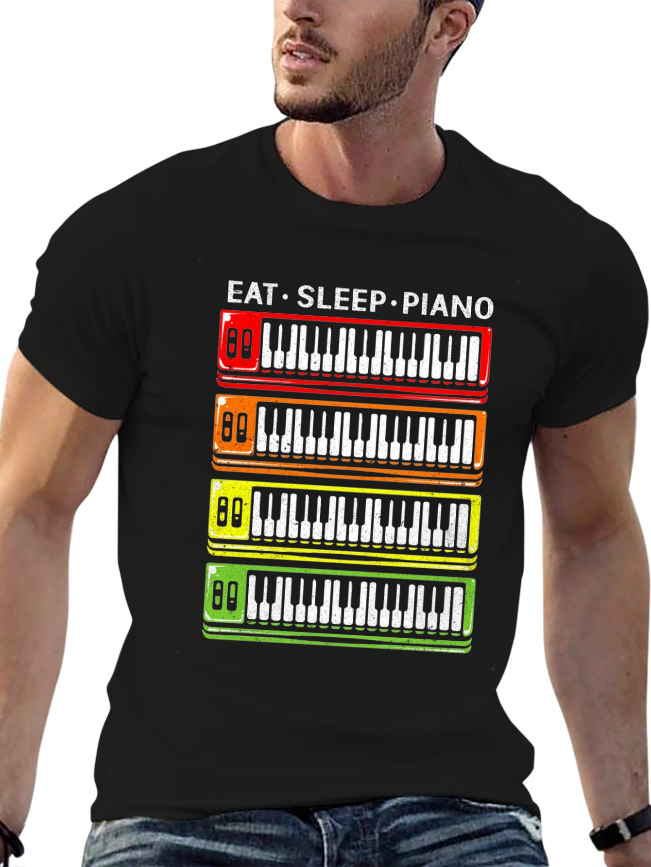Eat Sleep Piano T-Shirt - Music Lover Tee