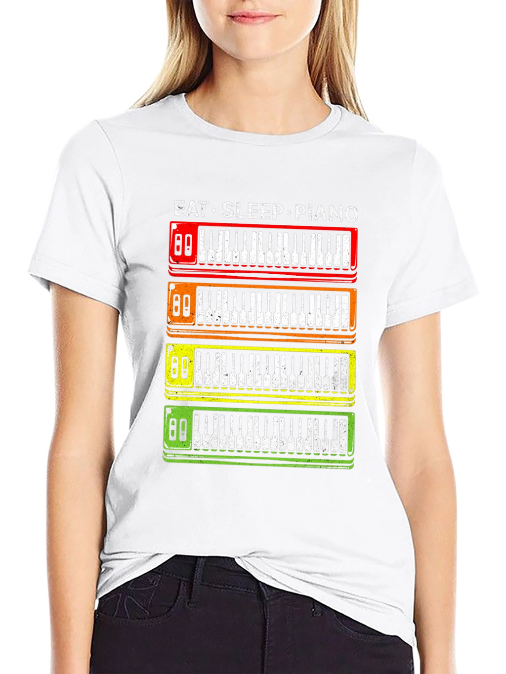 Eat Sleep Piano T-Shirt - Music Lover Tee