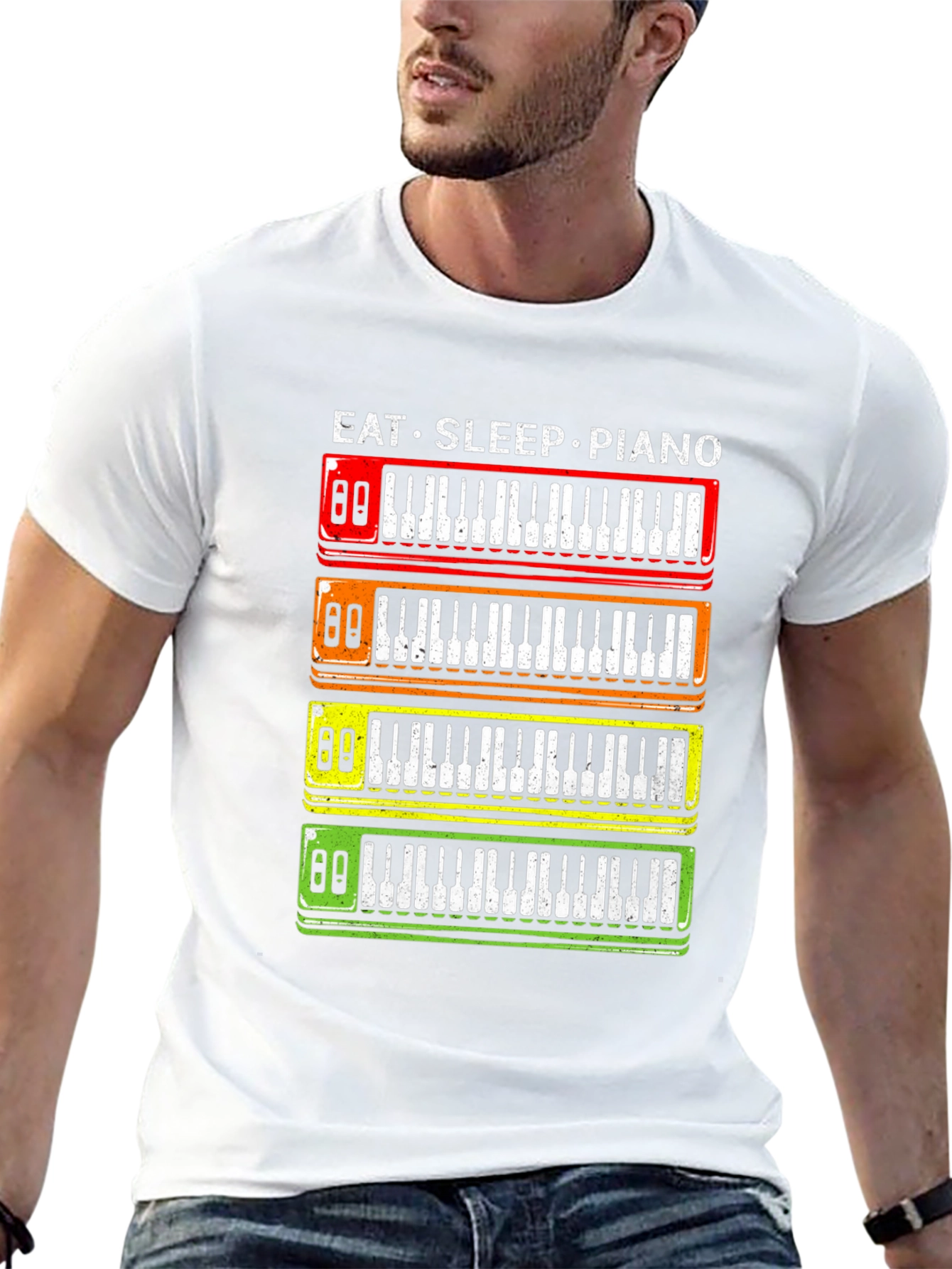 Eat Sleep Piano T-Shirt - Music Lover Tee