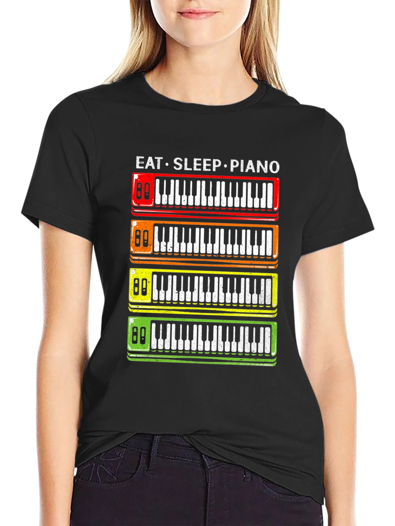 Eat Sleep Piano T-Shirt - Music Lover Tee