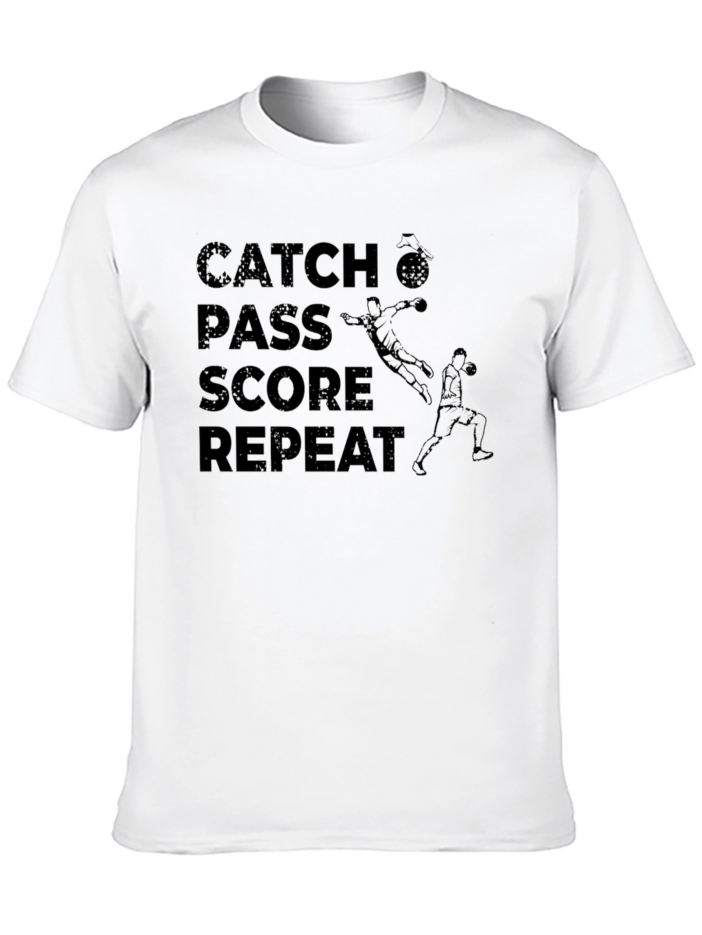 Catch Pass Score Repeat Graphic Tee