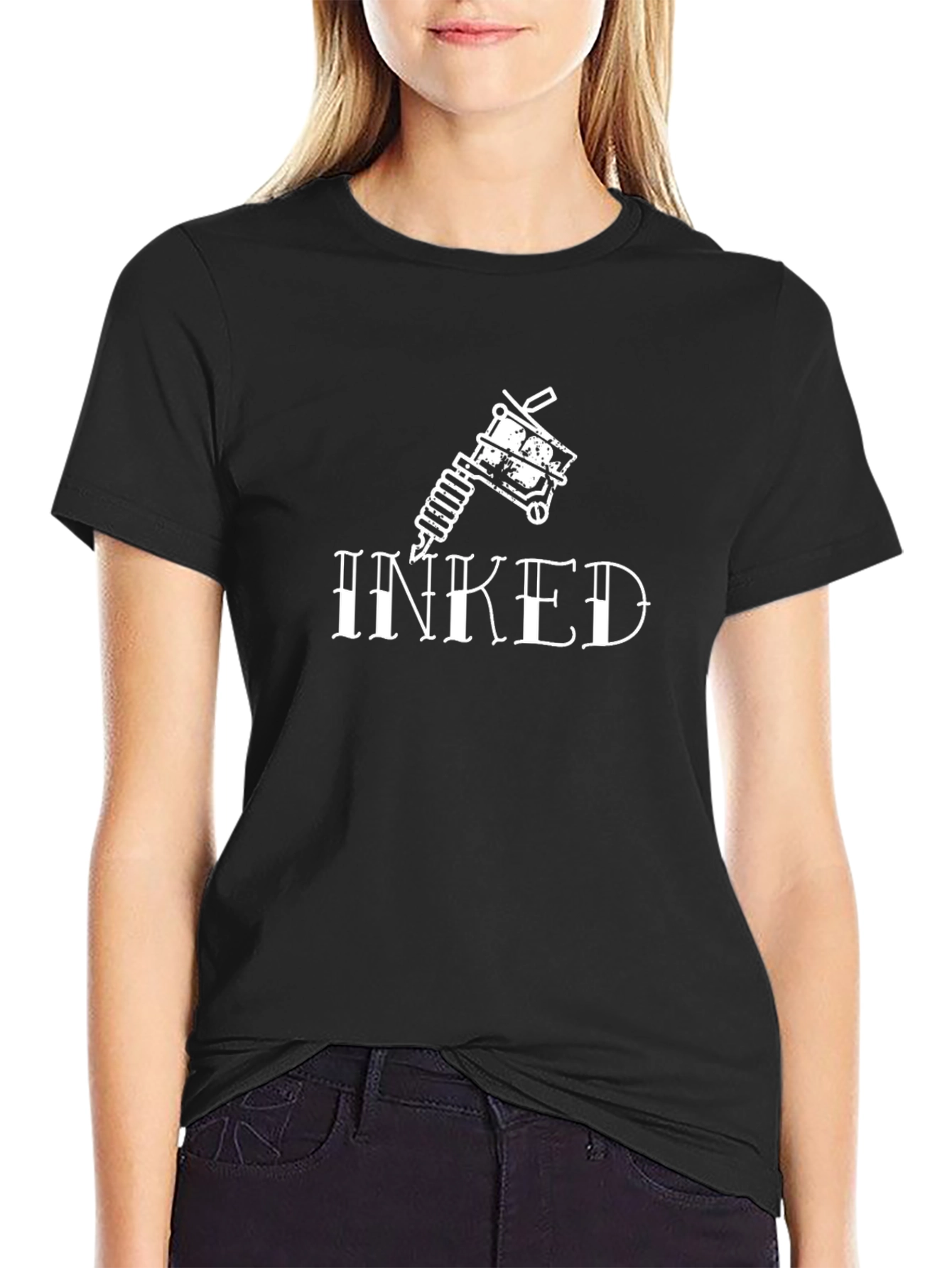 Inked Tattoo Graphic T-Shirt - Black