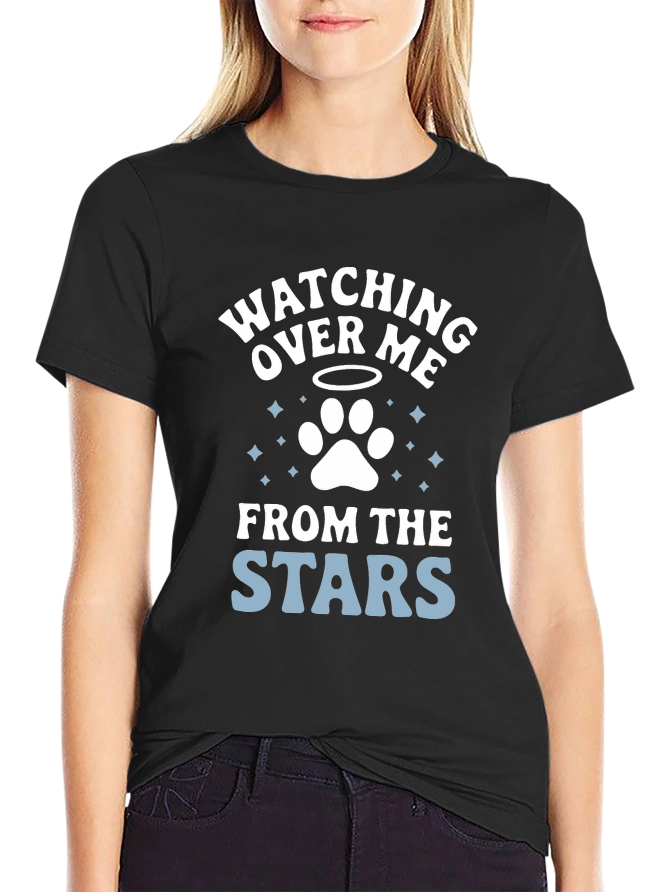 Watching Over Me Pet Loss Memorial T-Shirt