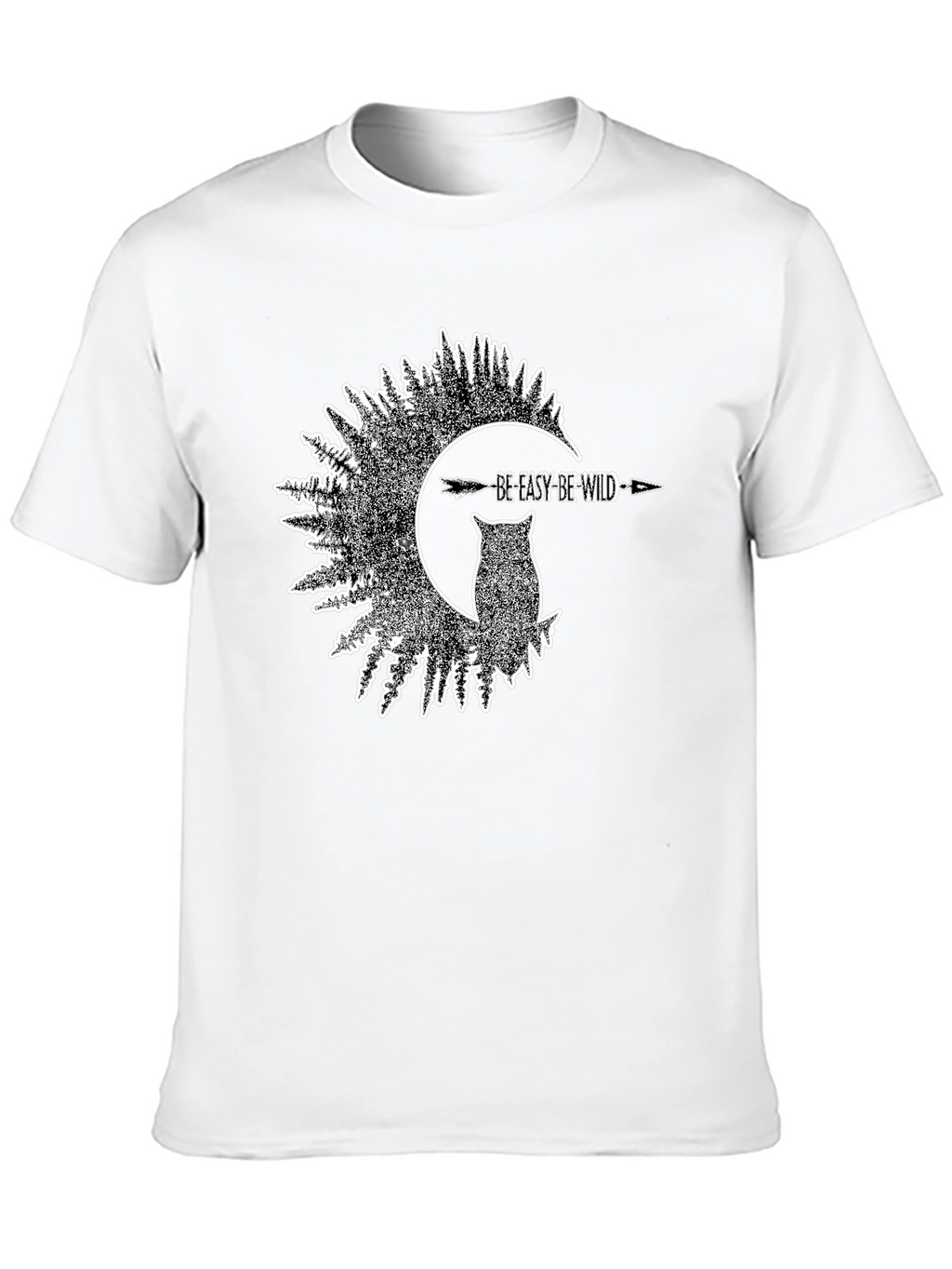 Be Easy Be Wild Owl Graphic T-Shirt