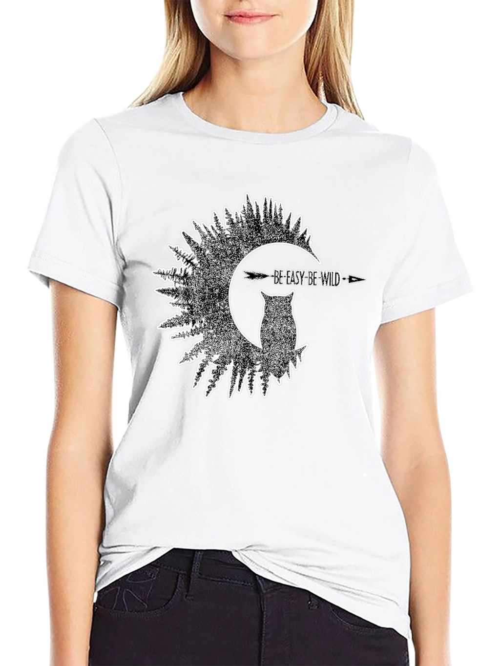 Be Easy Be Wild Owl Graphic T-Shirt