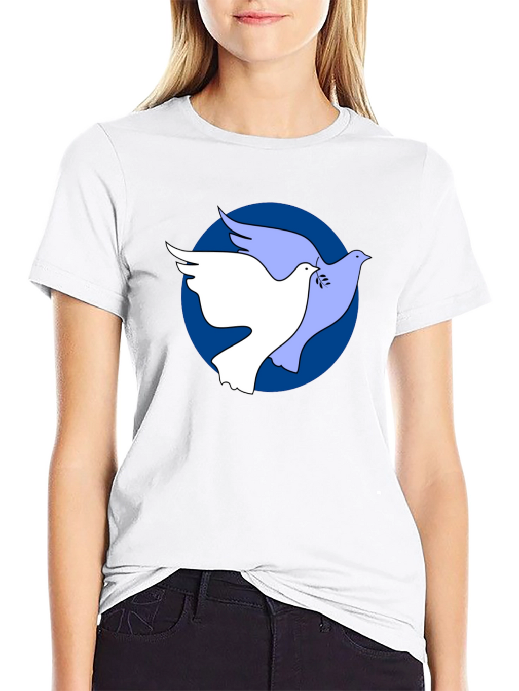 Dove Peace Graphic Black T-Shirt