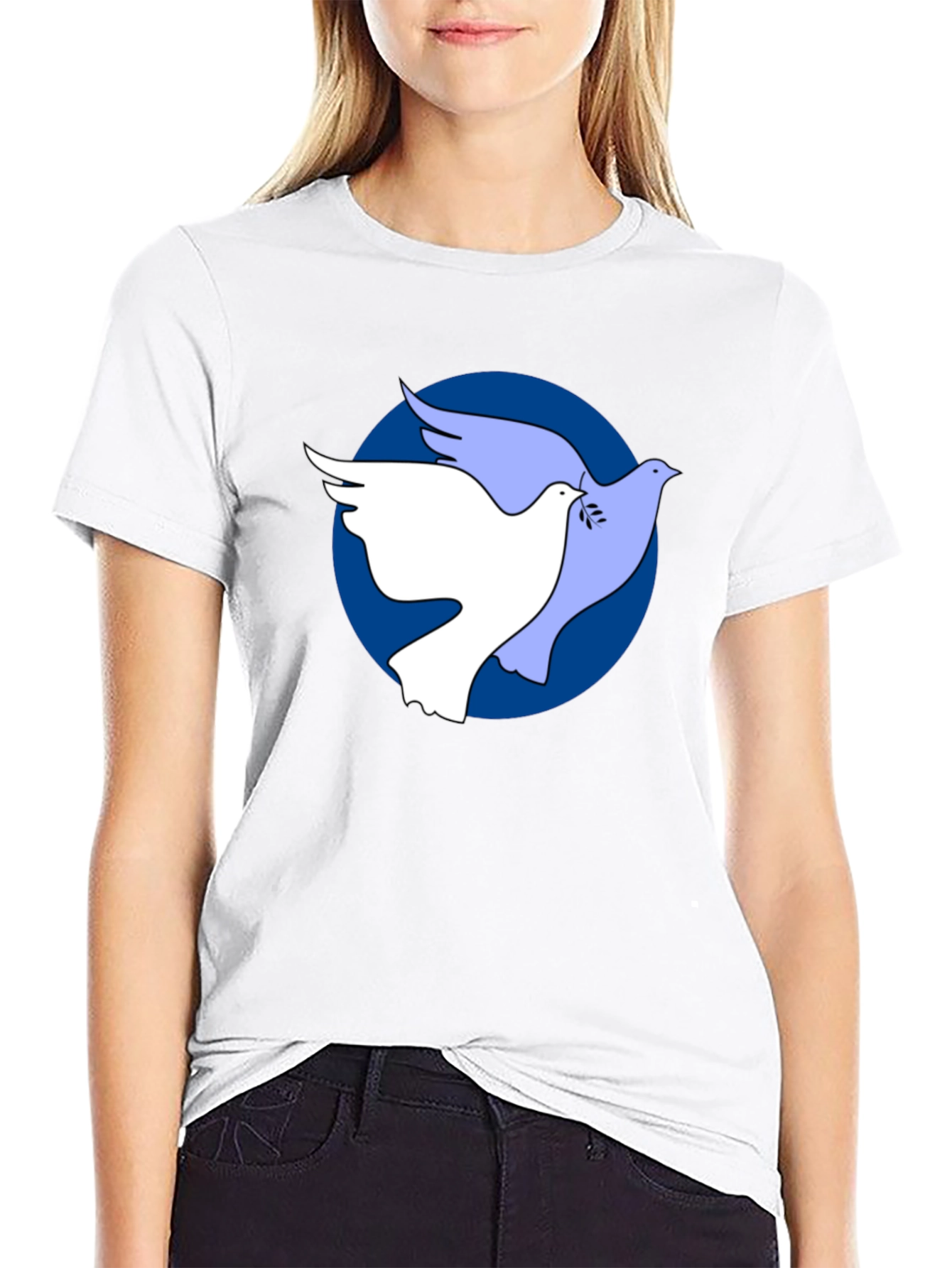 Dove Peace Graphic Black T-Shirt
