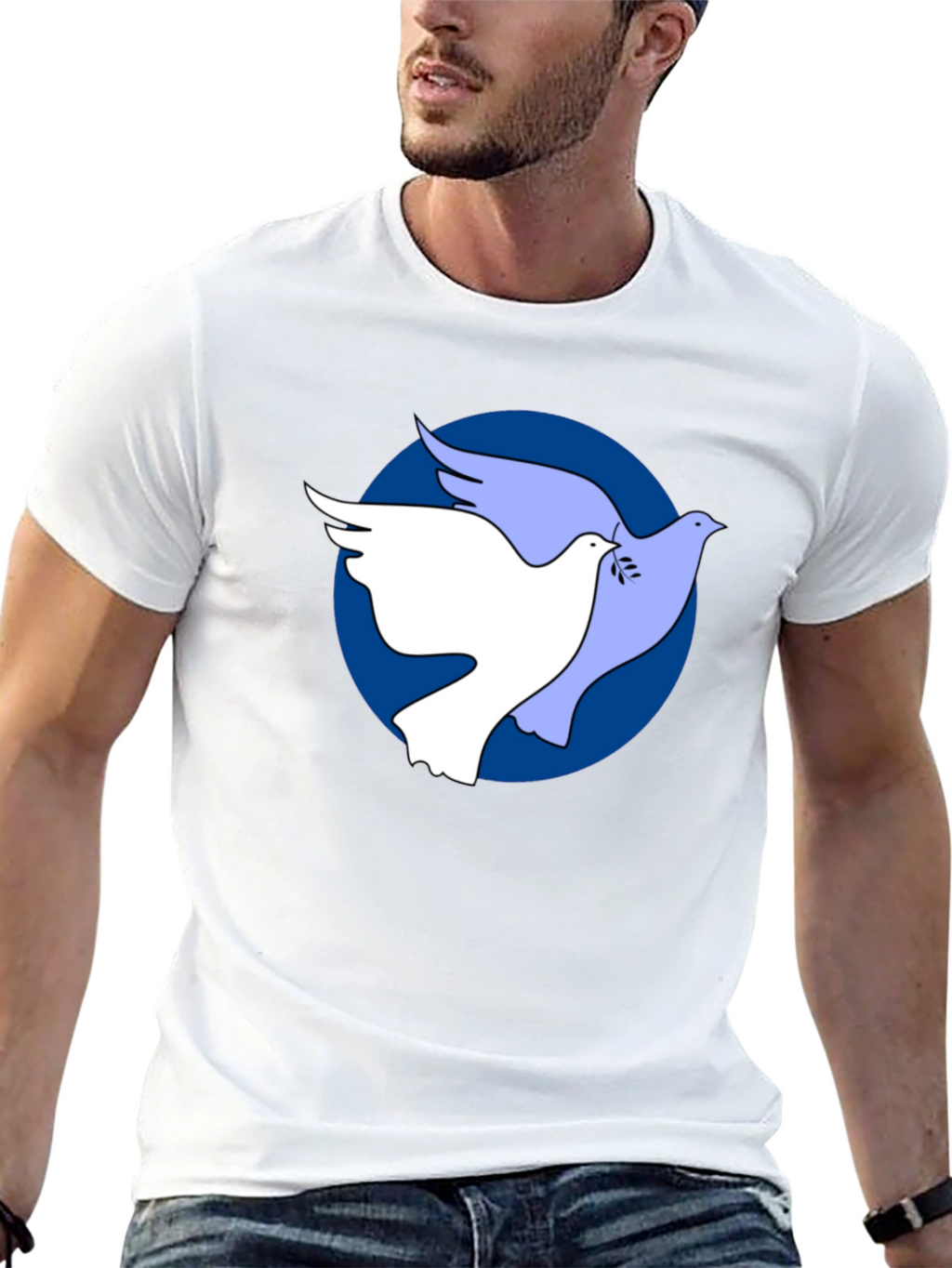Dove Peace Graphic Black T-Shirt