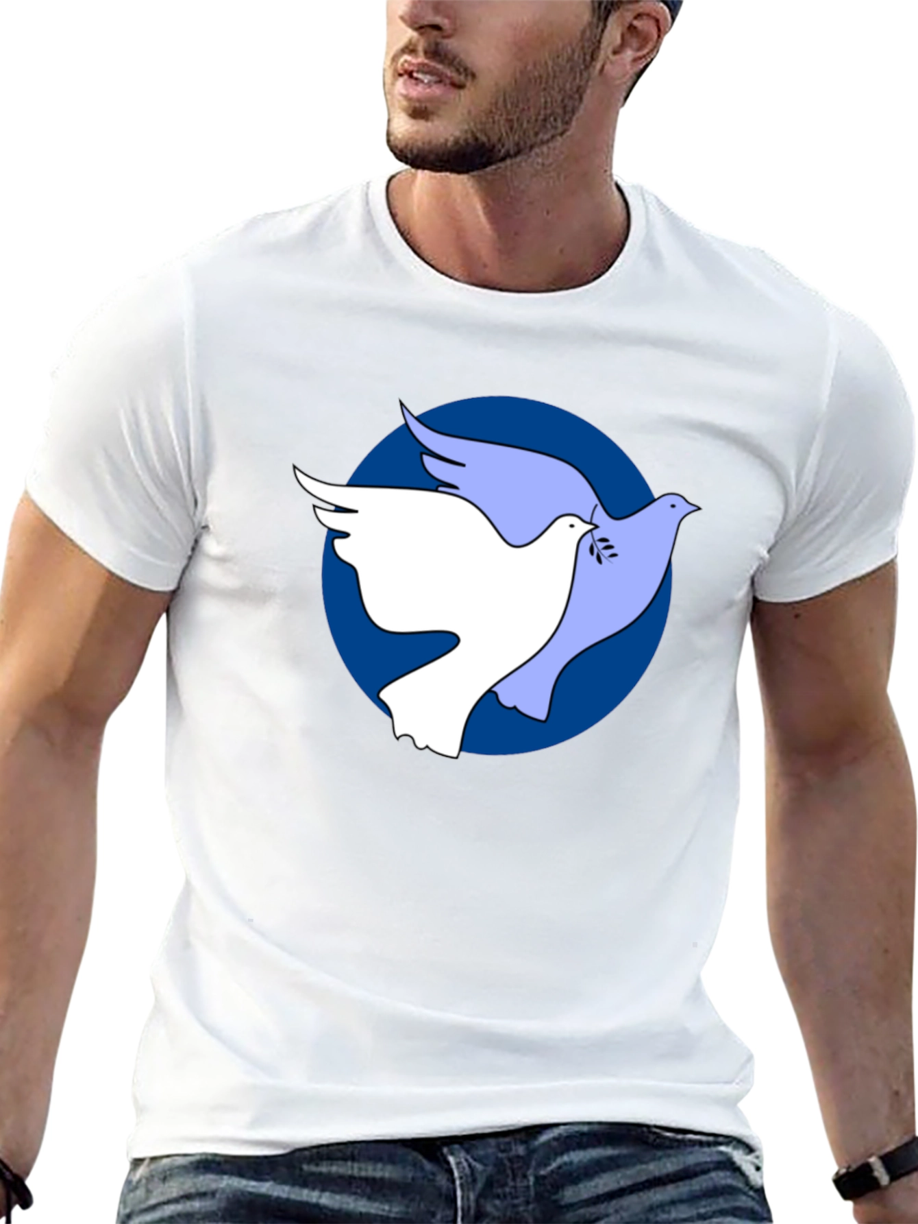 Dove Peace Graphic Black T-Shirt