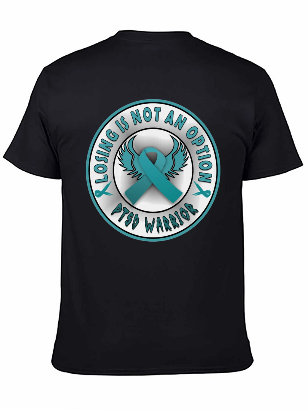 PTSD Warrior Ribbon Graphic T-Shirt