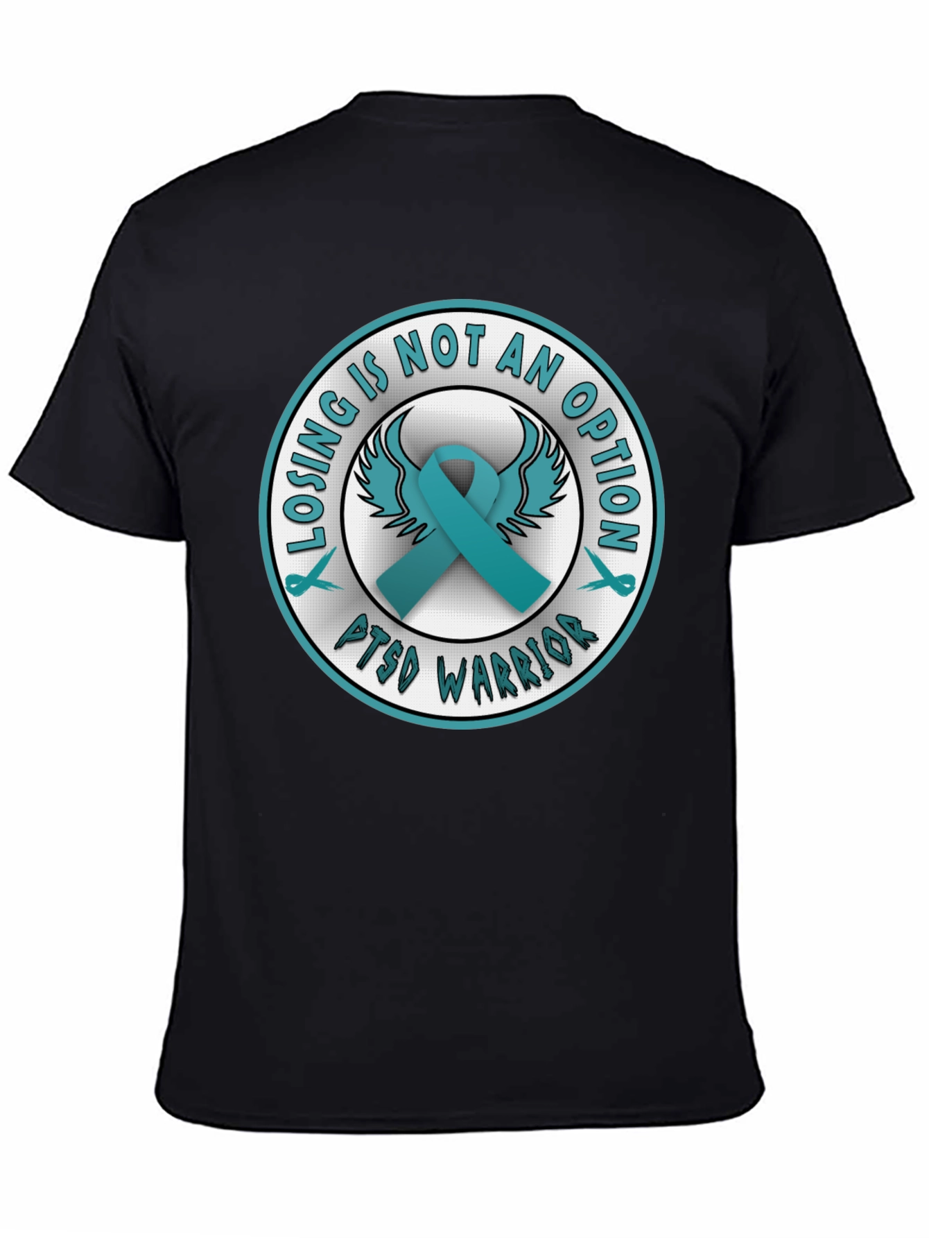 PTSD Warrior Ribbon Graphic T-Shirt