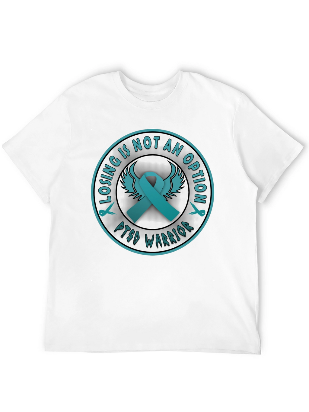 PTSD Warrior Ribbon Graphic T-Shirt