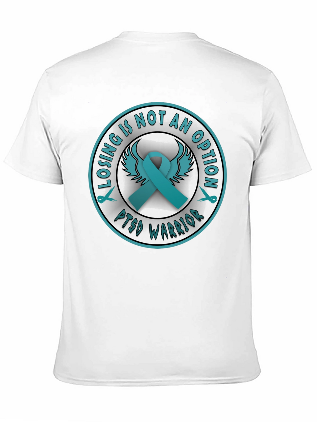 PTSD Warrior Ribbon Graphic T-Shirt