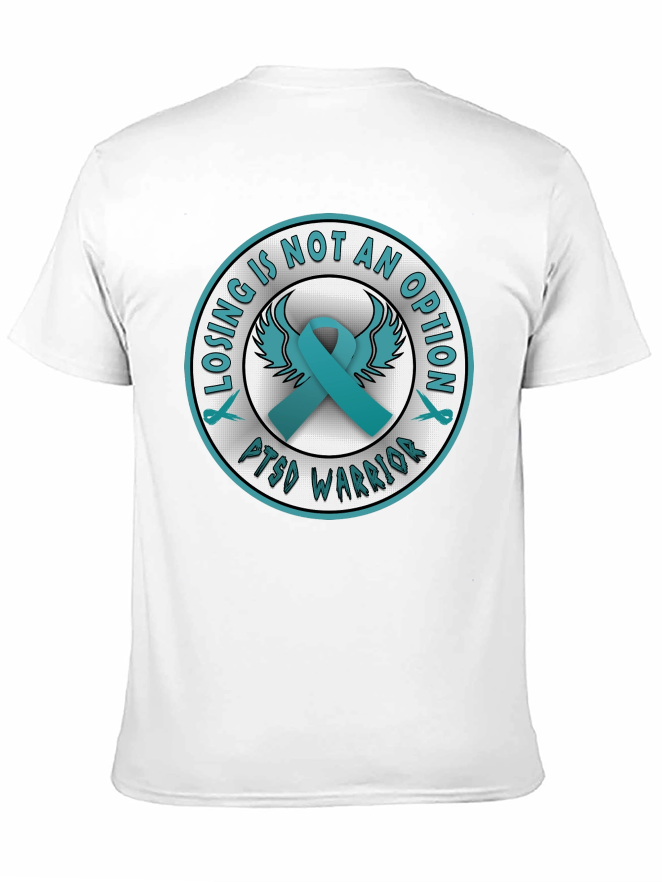 PTSD Warrior Ribbon Graphic T-Shirt