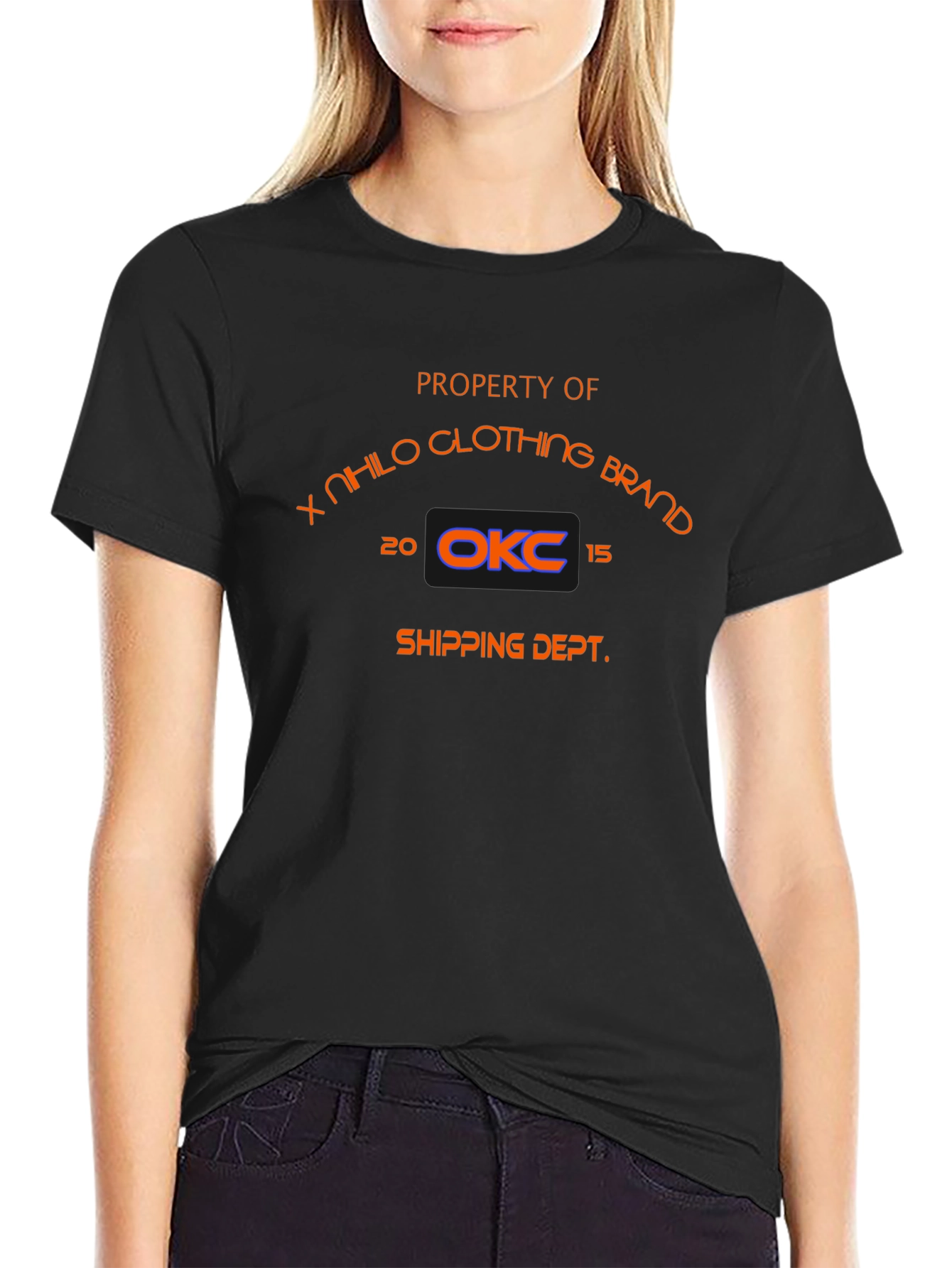X Nhilo Clothing Brand Shipping Dept. Black T-Shirt