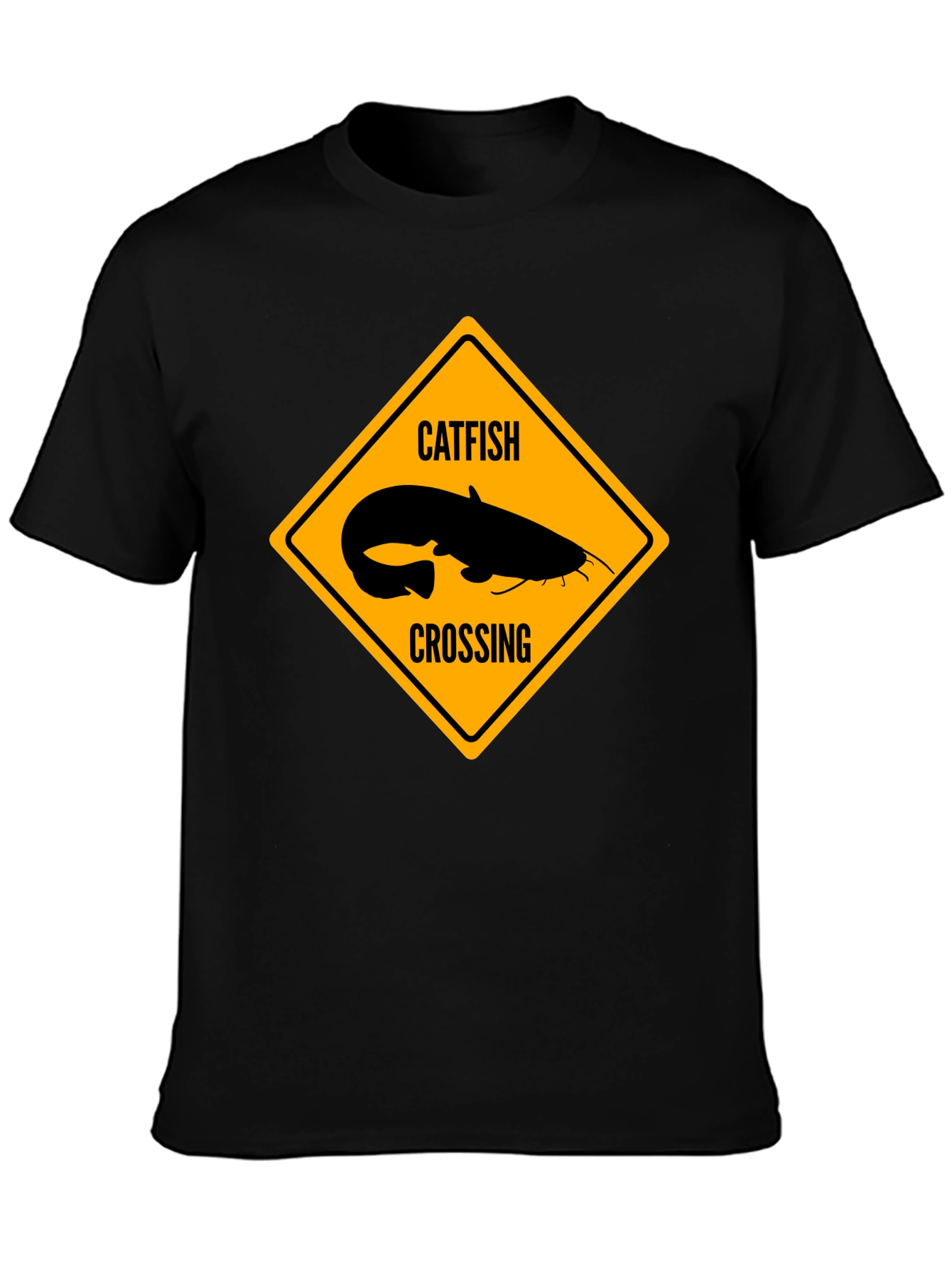 Catfish Crossing Graphic T-Shirt - Black