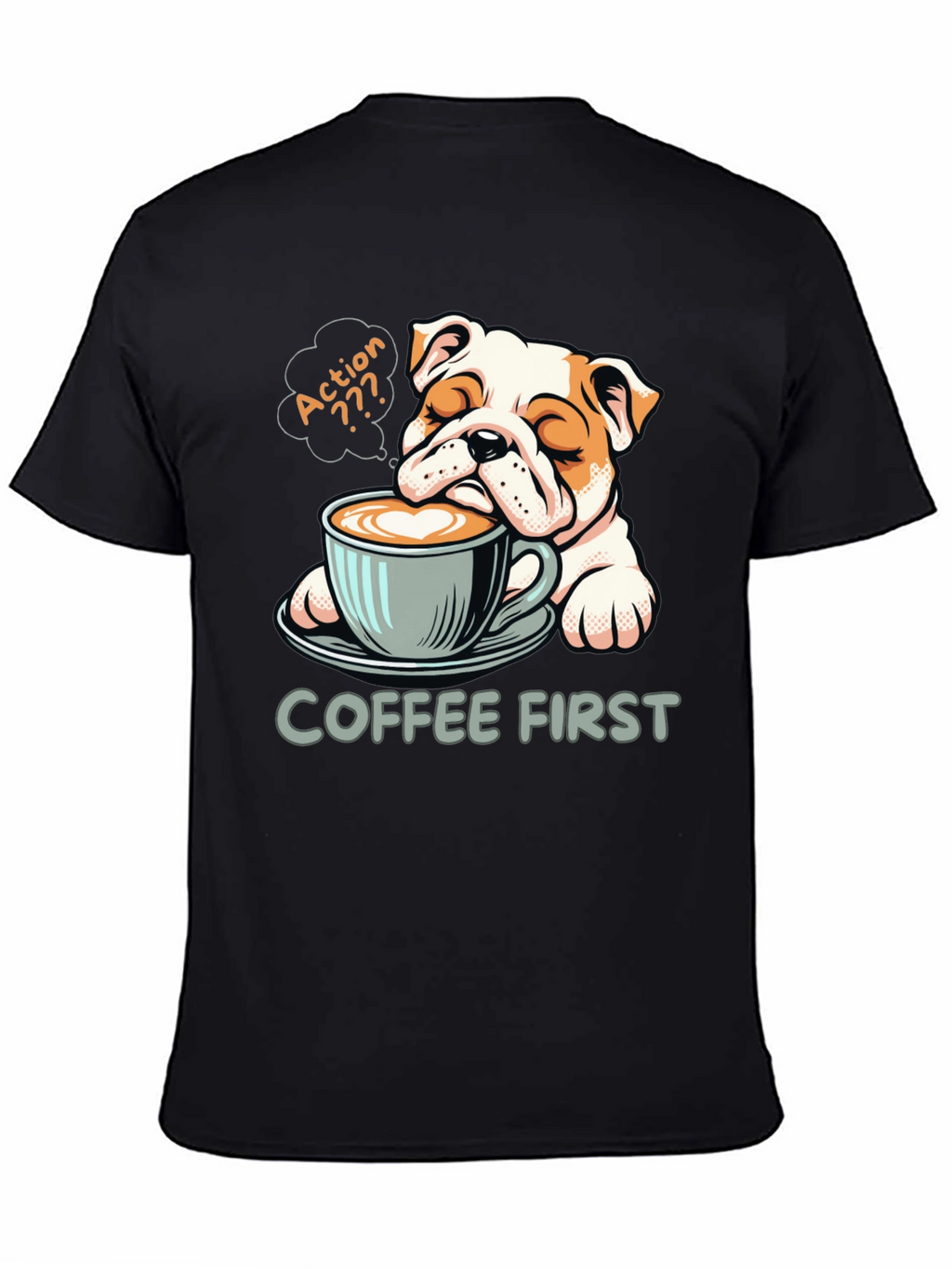 Coffee First Bulldog Tee - Relaxed Fit