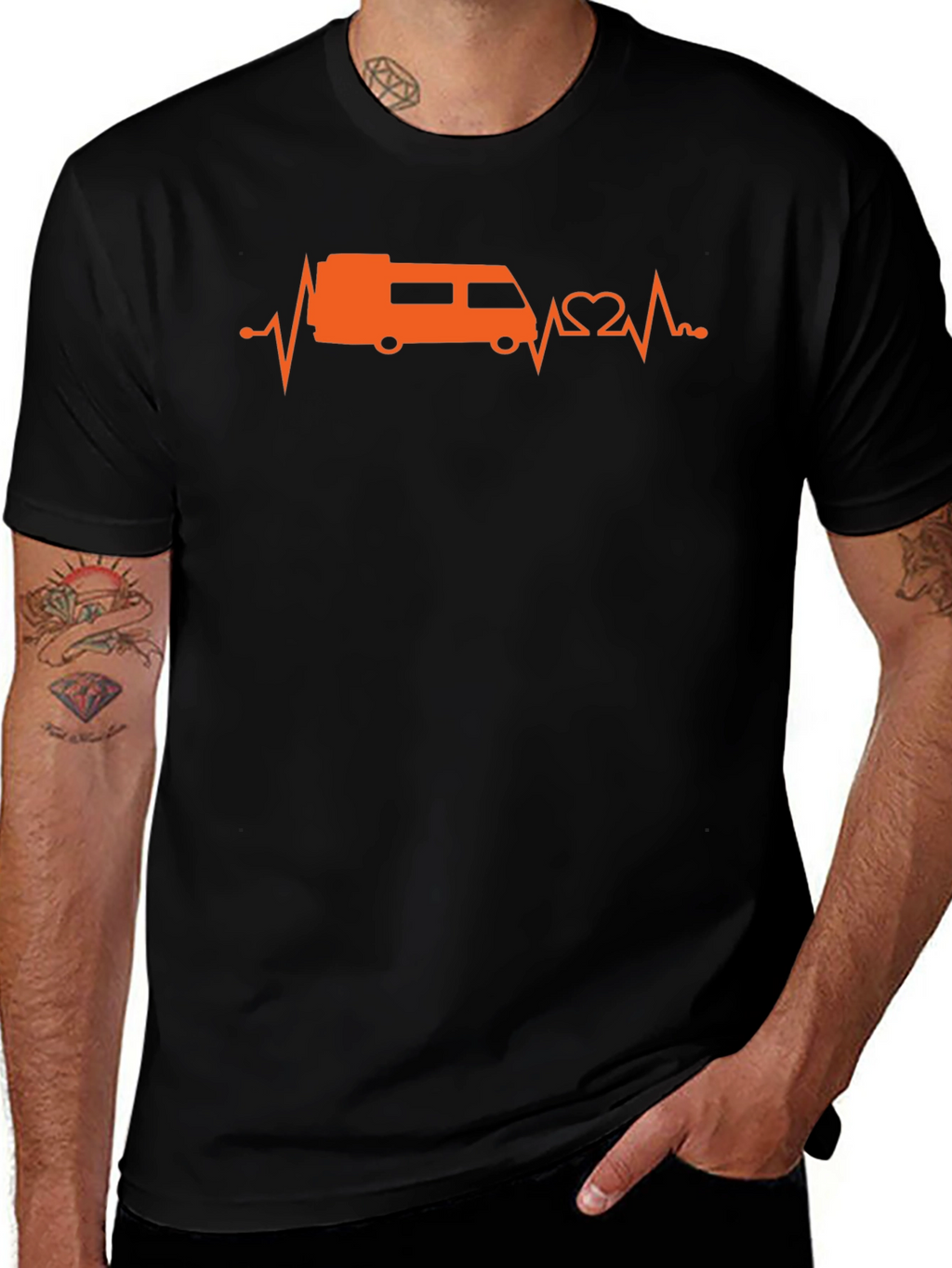 RV Heartbeat T-Shirt - Camping Lover Tee