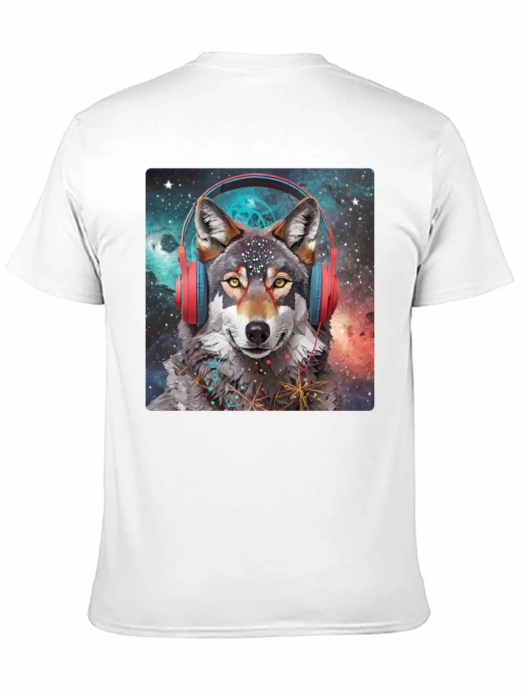 Wolf Headphones Galaxy T-Shirt