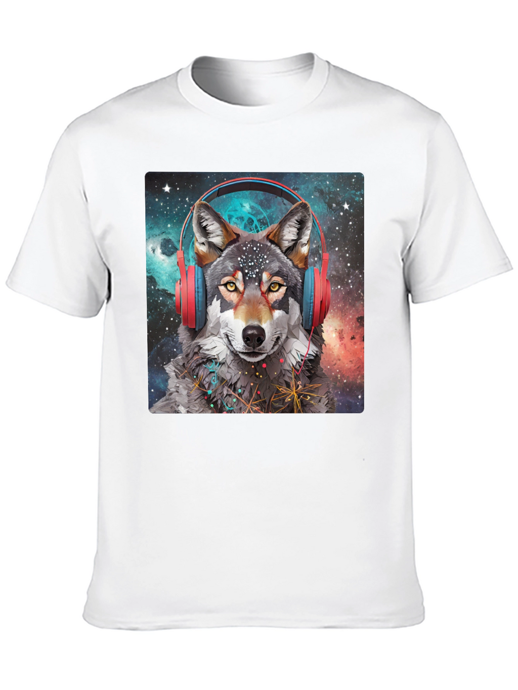 Wolf Headphones Galaxy T-Shirt
