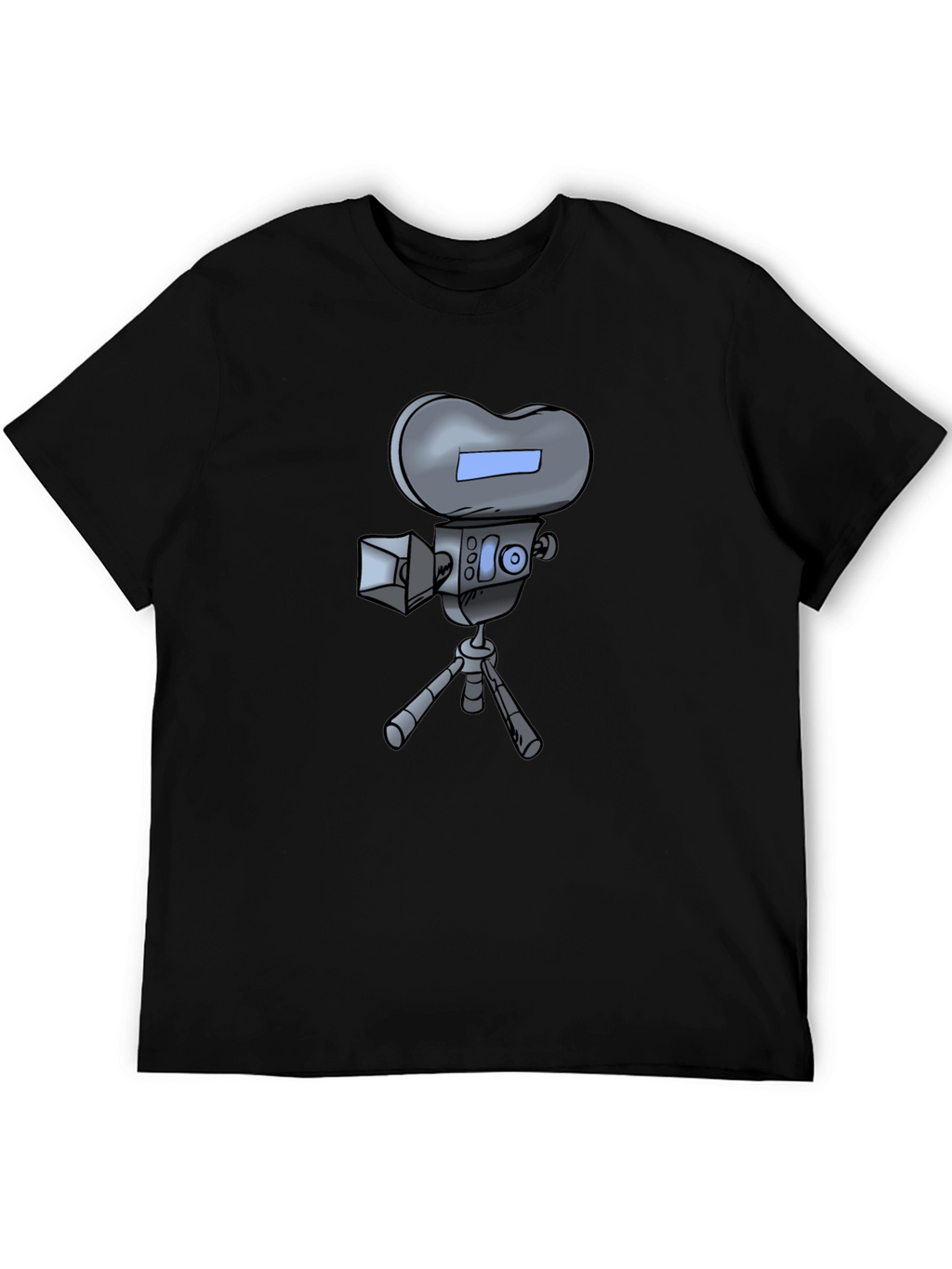 Retro Cartoon Camera T-Shirt - Black
