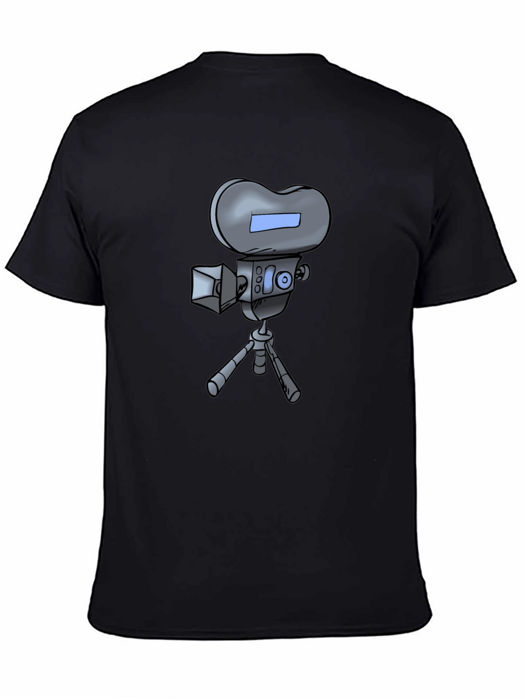 Retro Cartoon Camera T-Shirt - Black