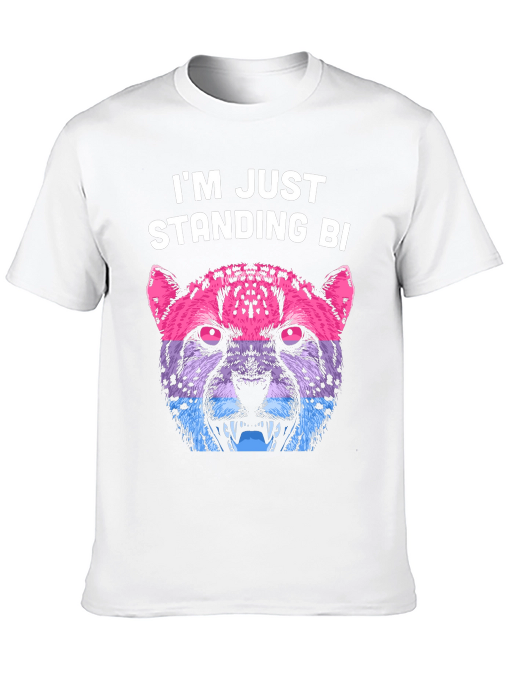Bisexual Pride Leopard T-Shirt - Im Just Standing Bi