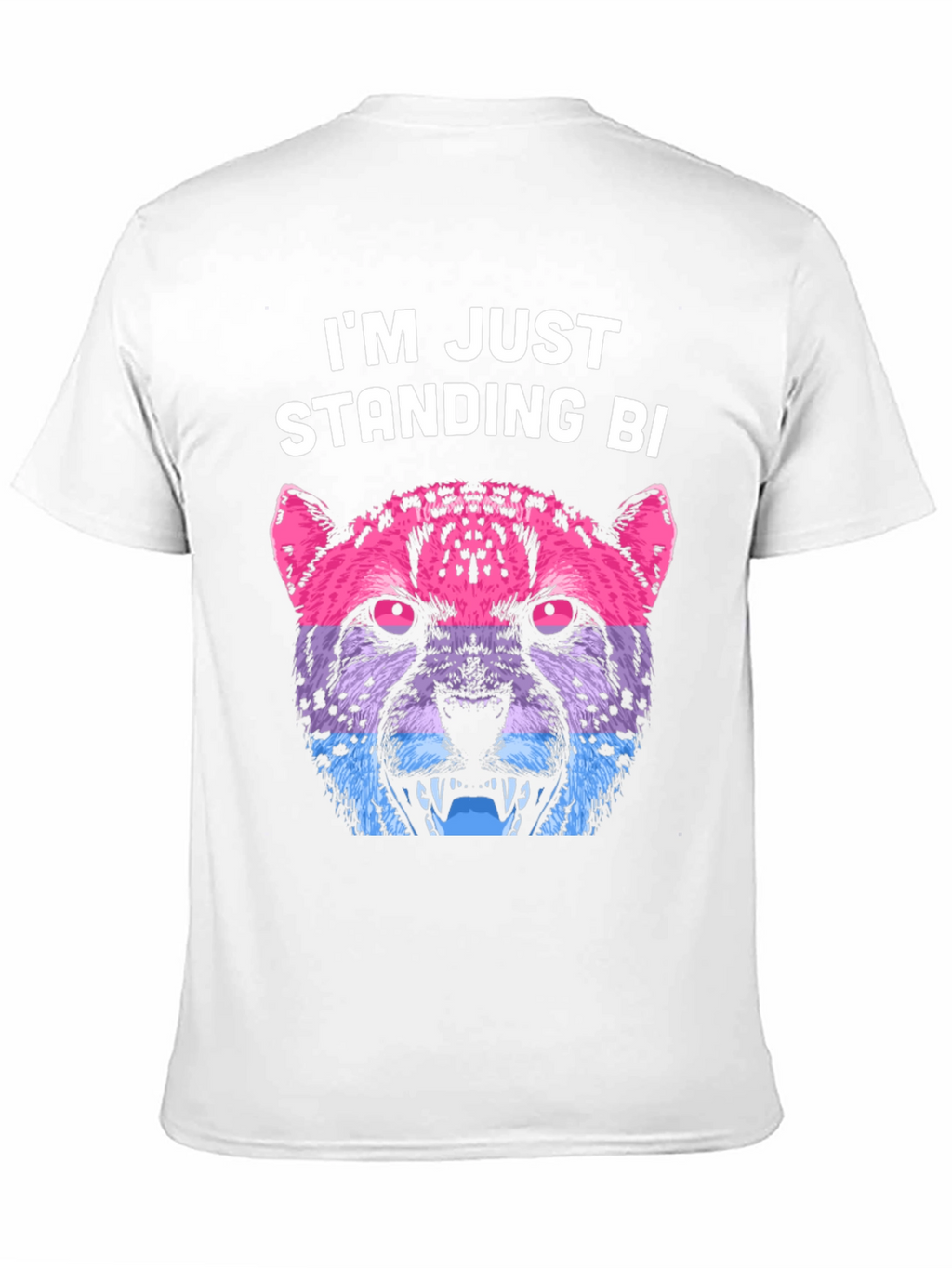 Bisexual Pride Leopard T-Shirt - Im Just Standing Bi