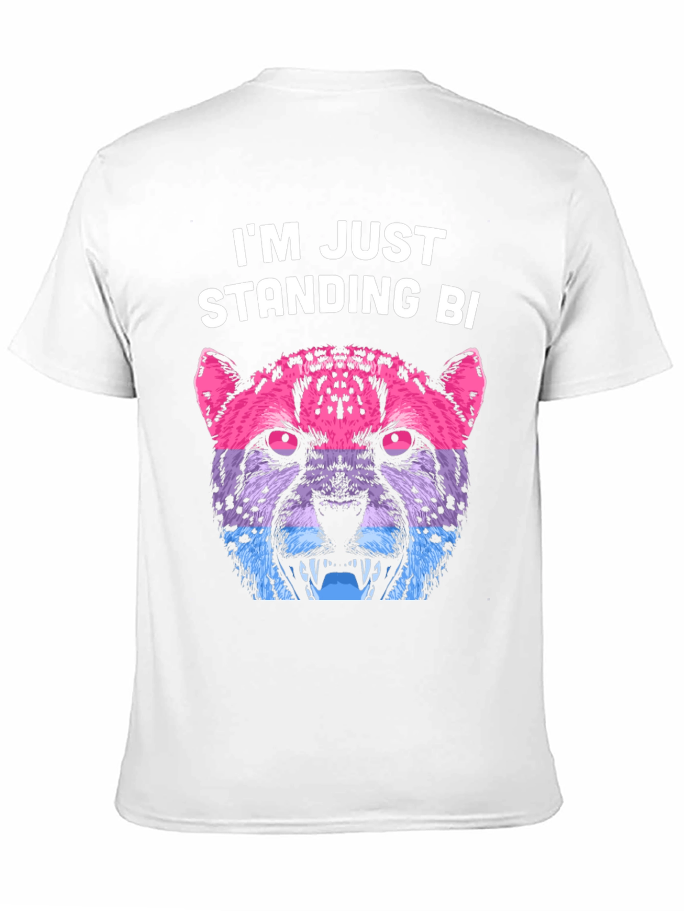 Bisexual Pride Leopard T-Shirt - Im Just Standing Bi
