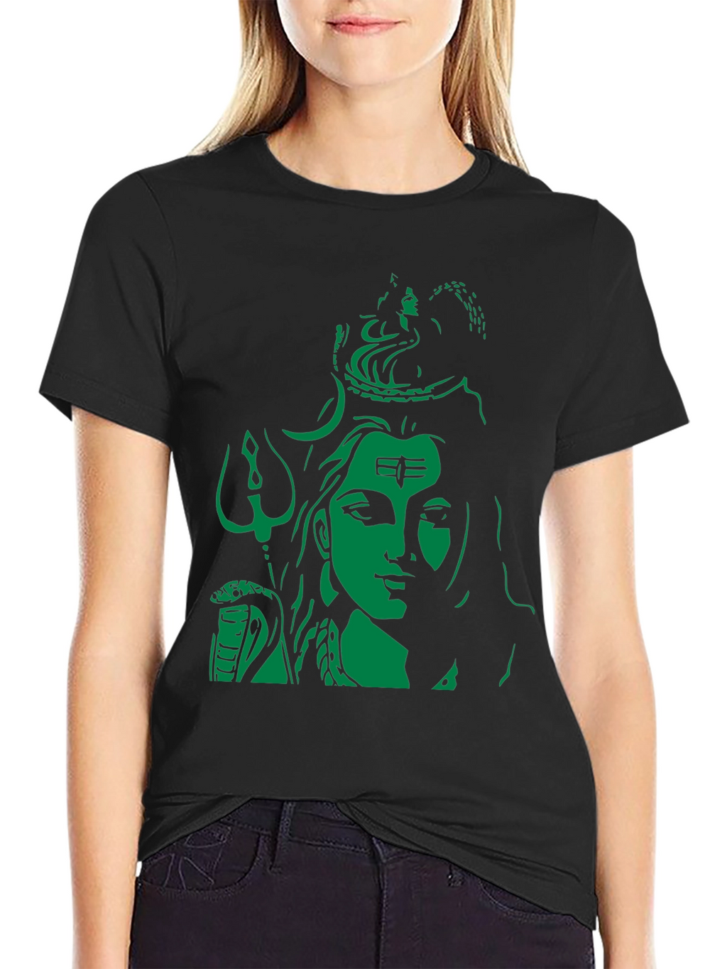 Lord Shiva Graphic Print Black T-Shirt