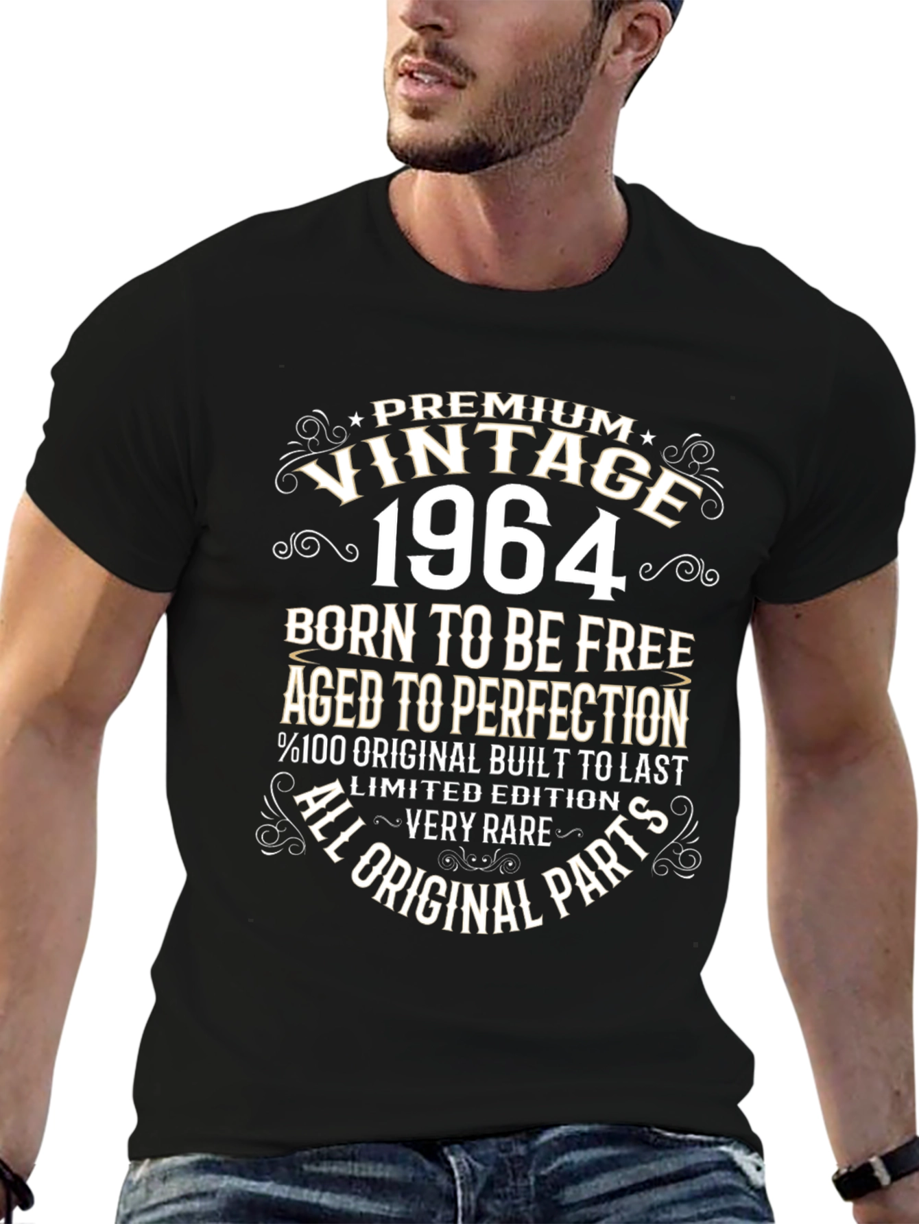 Vintage 1964 T-Shirt - Born To Be Free Aged To Perfection