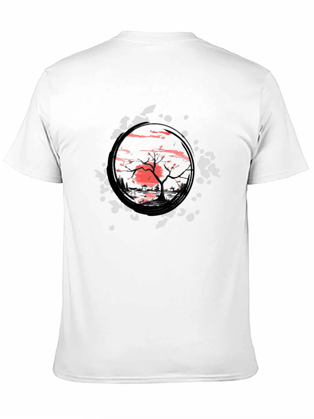 Sunset Tree Graphic Black T-Shirt