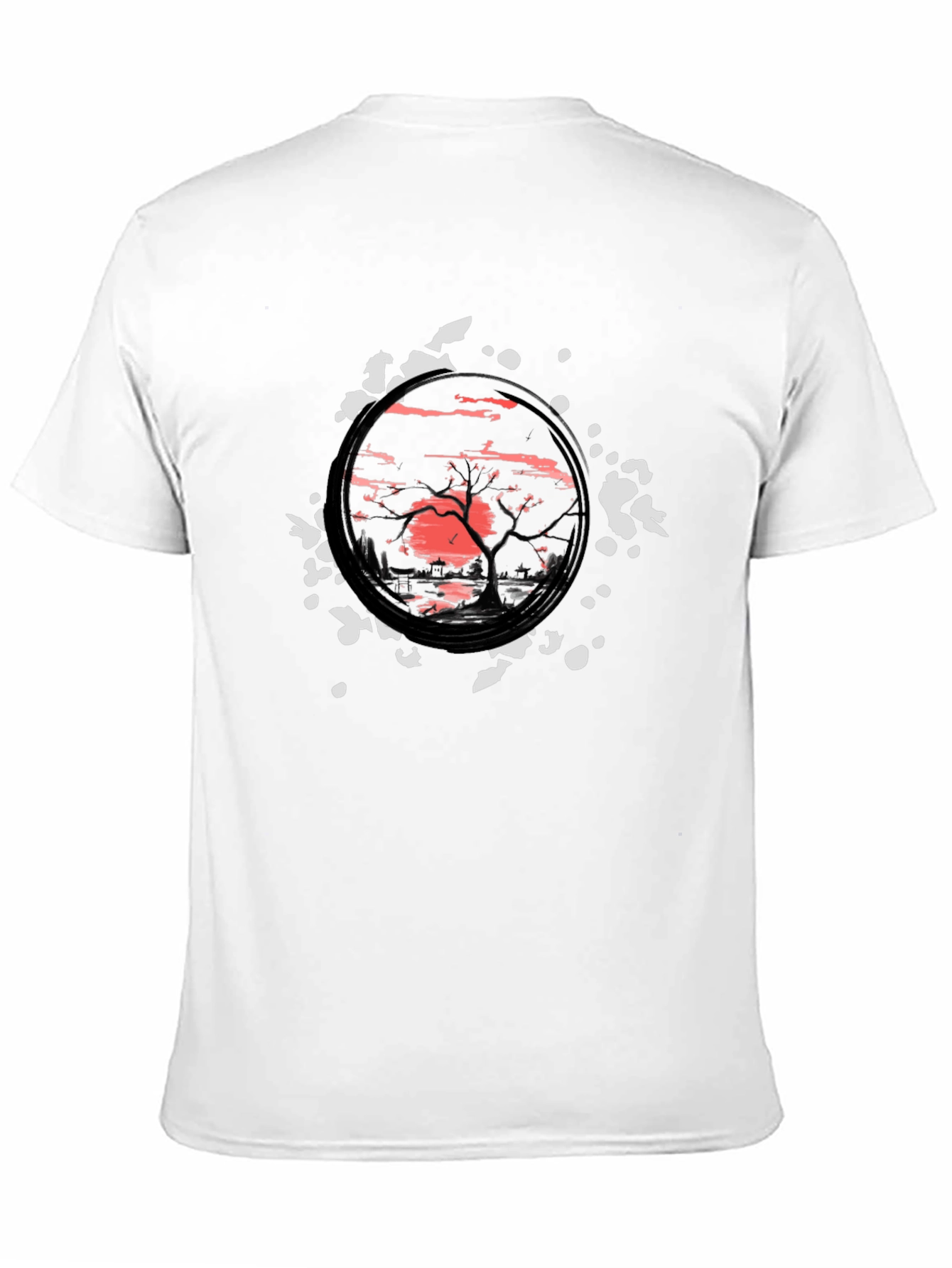 Sunset Tree Graphic Black T-Shirt