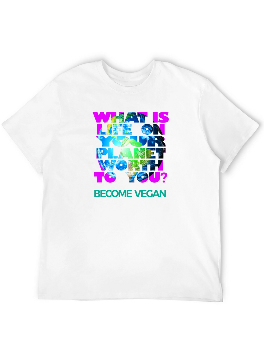 Vegan Earth Graphic T-Shirt