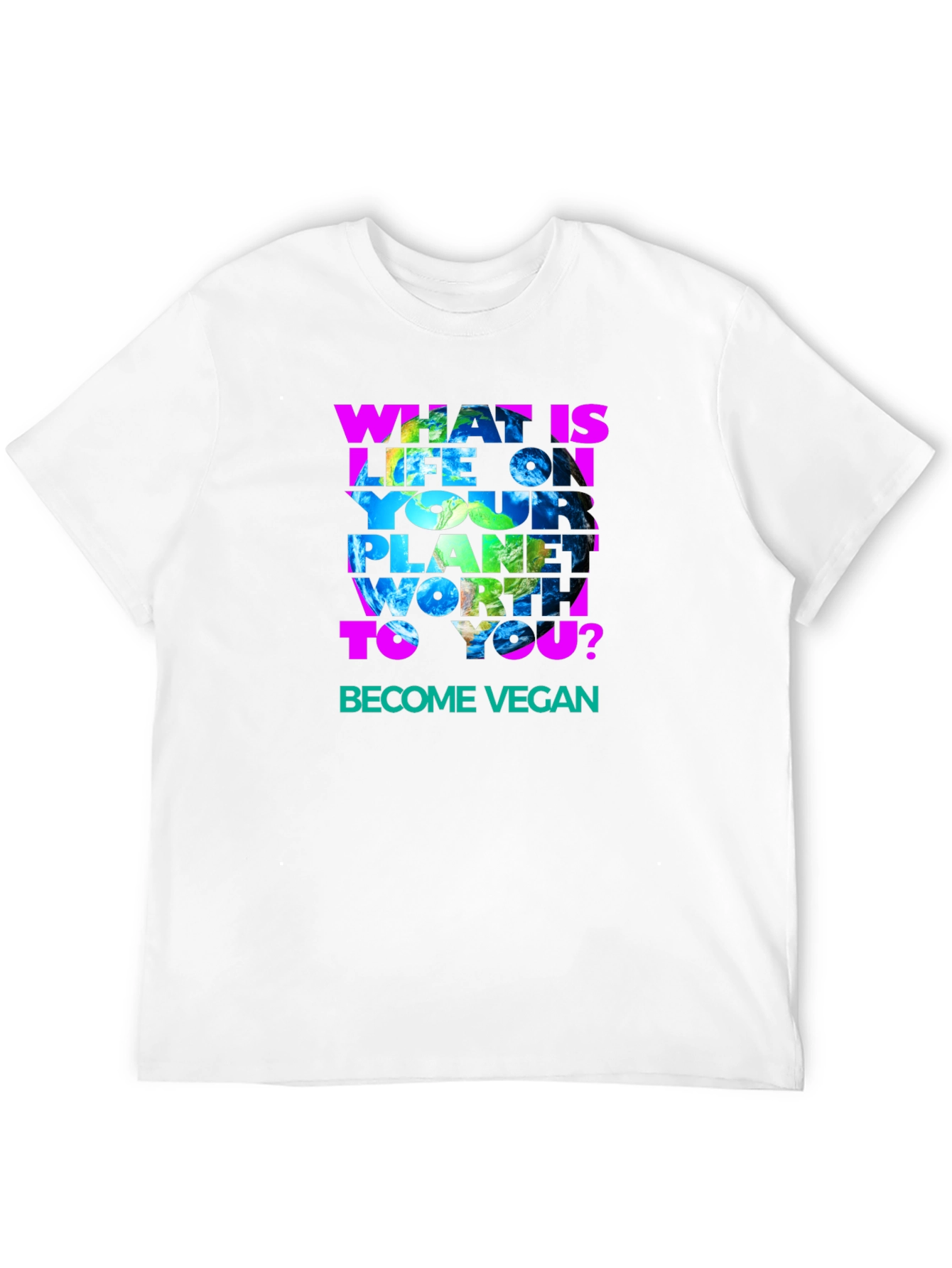 Vegan Earth Graphic T-Shirt