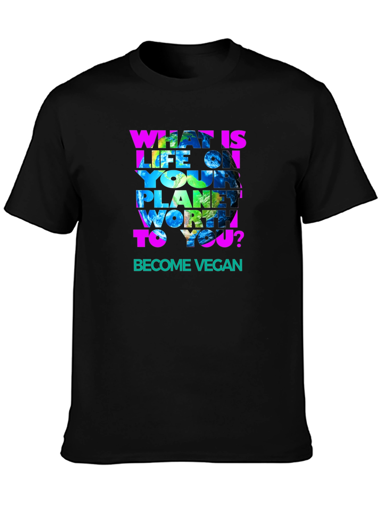 Vegan Earth Graphic T-Shirt