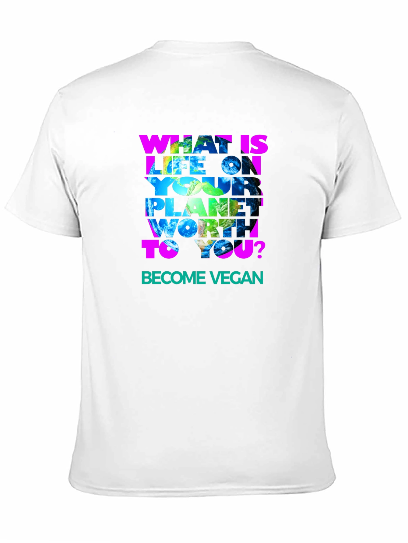 Vegan Earth Graphic T-Shirt