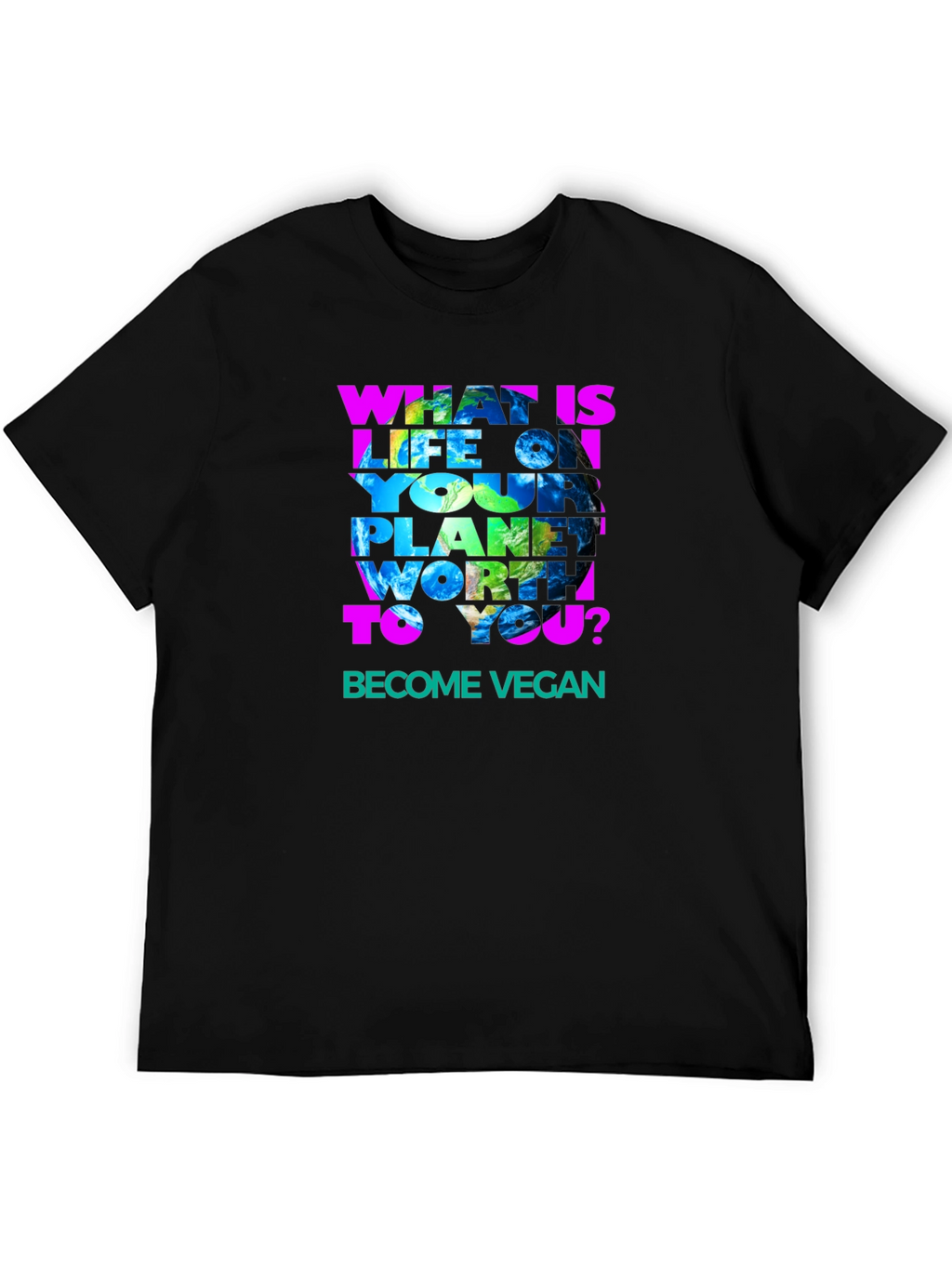 Vegan Earth Graphic T-Shirt