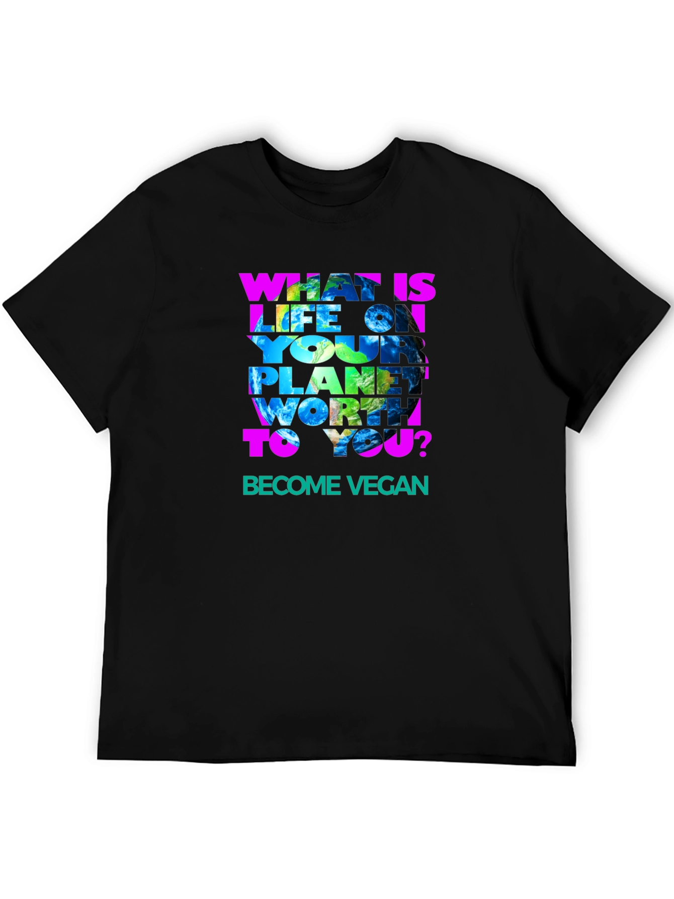 Vegan Earth Graphic T-Shirt