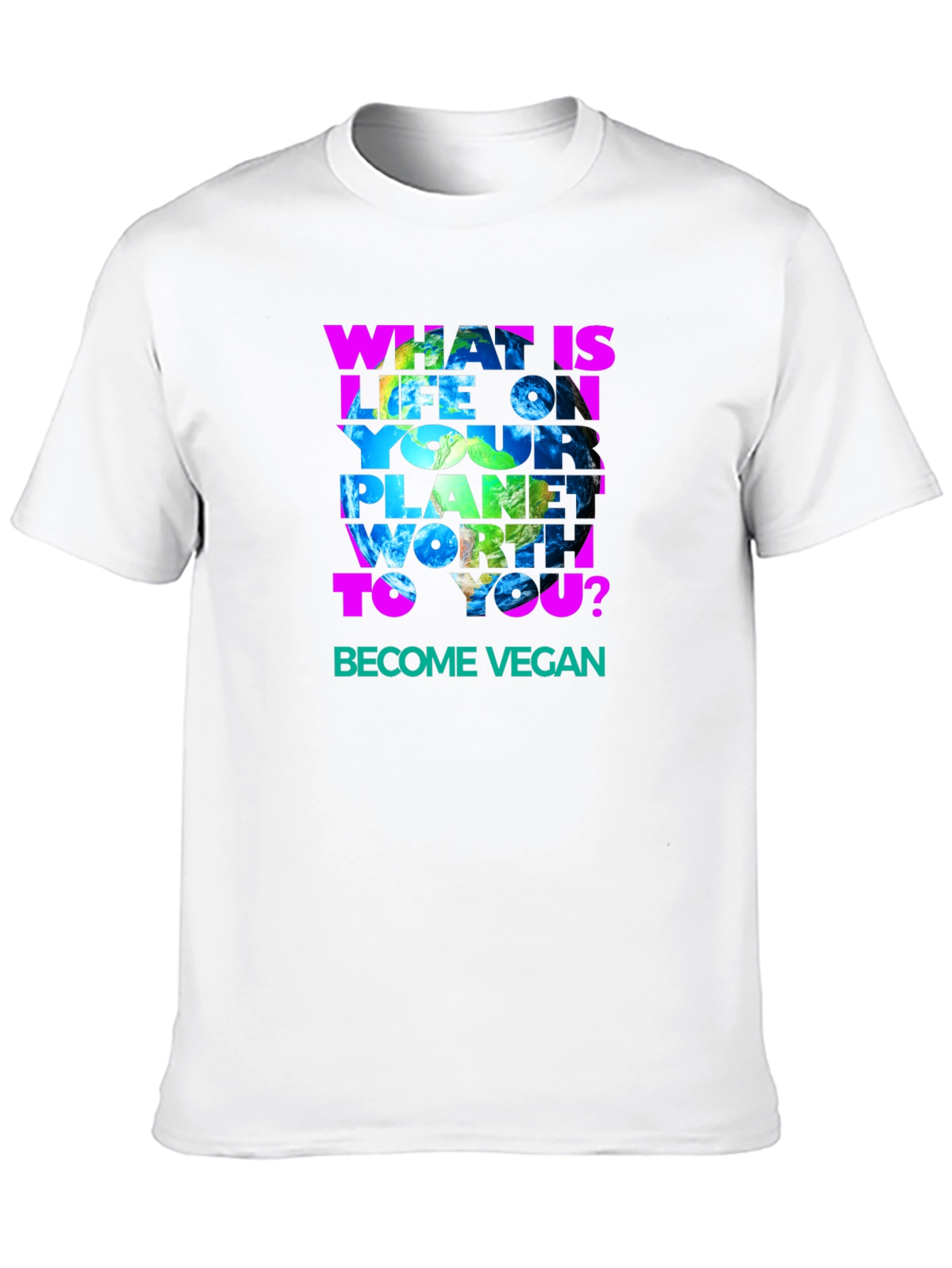 Vegan Earth Graphic T-Shirt