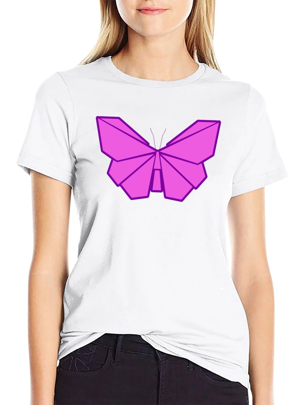 Origami Butterfly Graphic T-Shirt - Unique Design