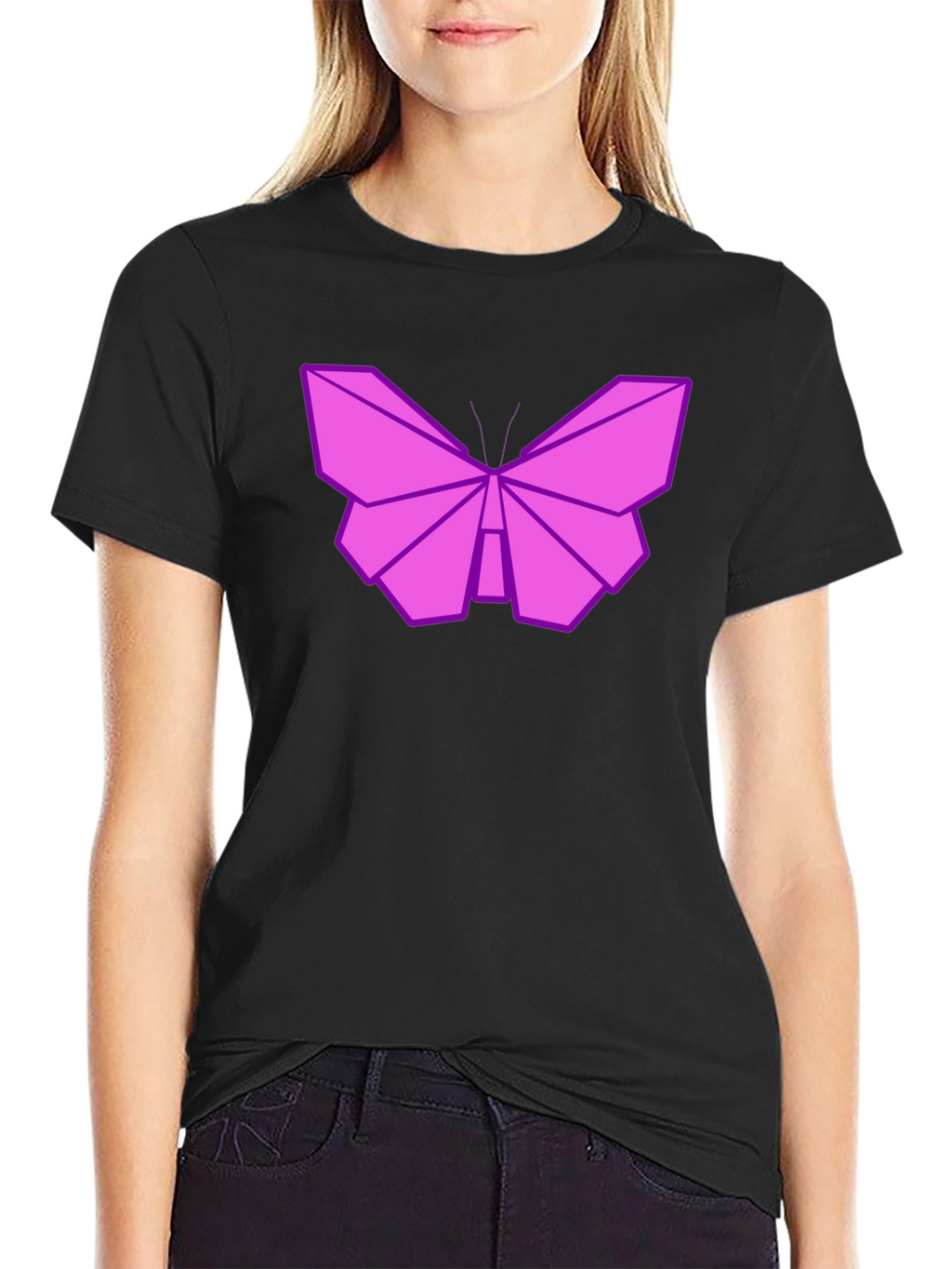 Origami Butterfly Graphic T-Shirt - Unique Design