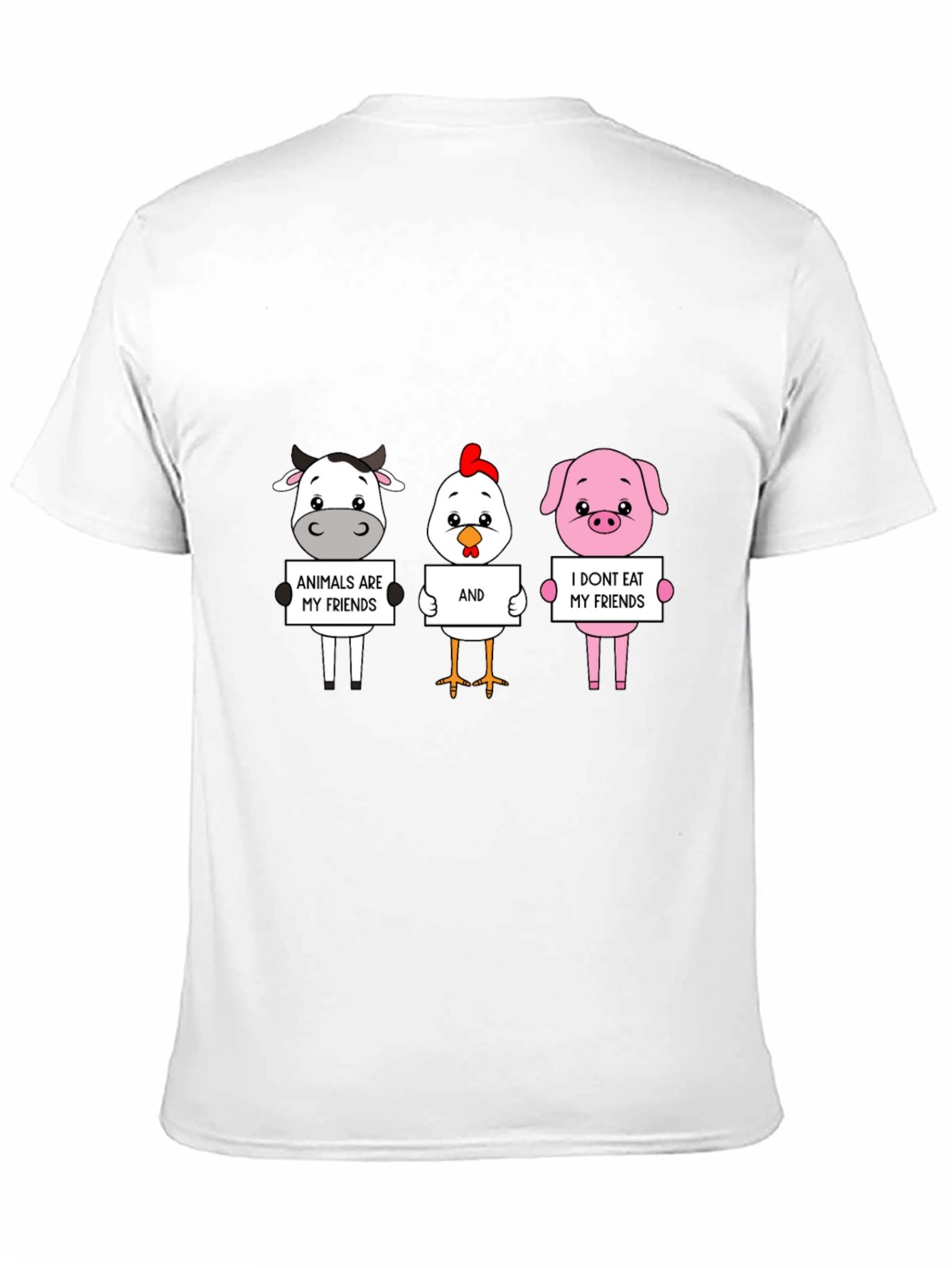 Vegan Animal Friends Graphic T-Shirt