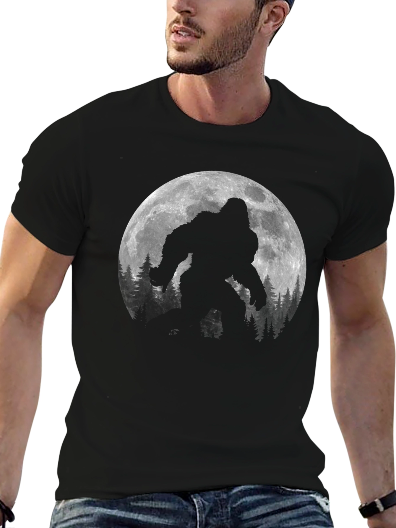 Bigfoot Moon Silhouette T-Shirt