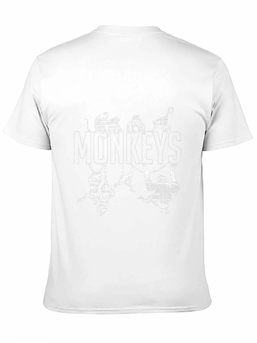Monkeys Graphic Tee - Distressed Print Black T-Shirt