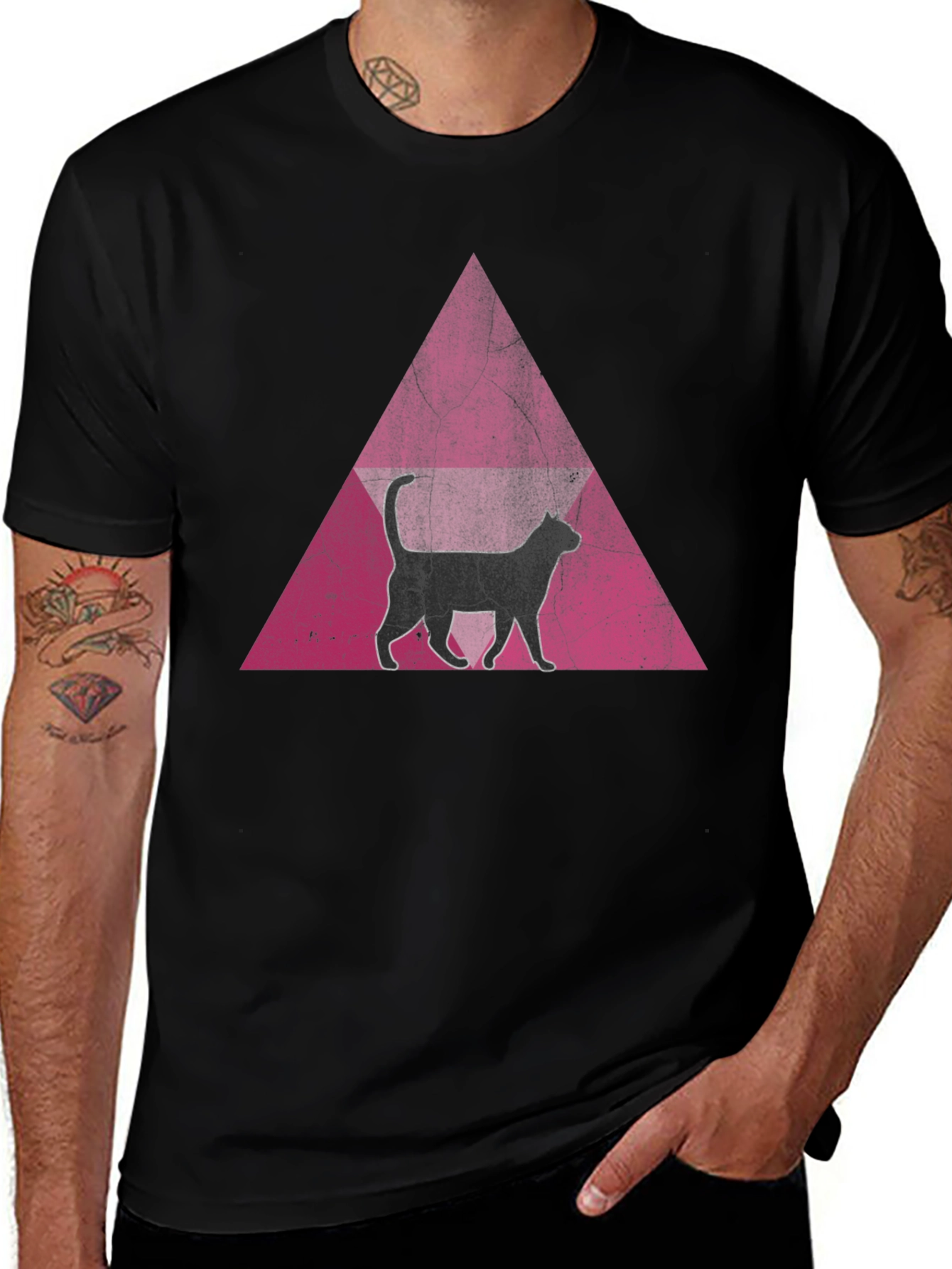Triangle Cat Graphic Tee